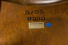 T.H. Robsjohn-Gibbings for Widdicomb Mfg. Co. 2-Tier Wooden Circular Side Table