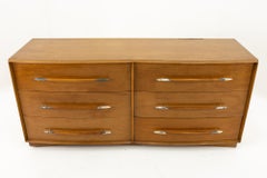 TH Robsjohn Gibbings for Widdicomb Mid Century 6 Drawer Lowboy Dresser