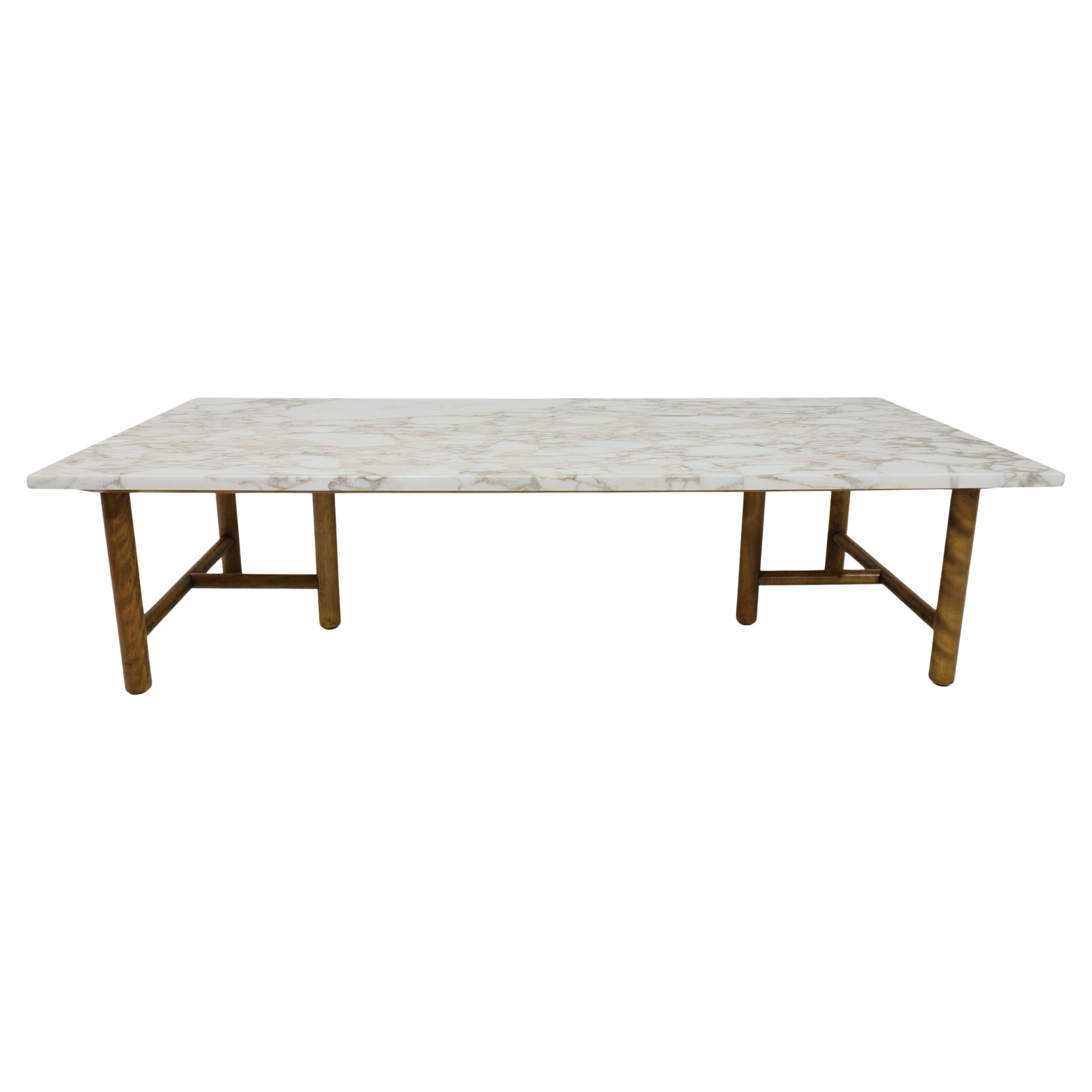 T.H. Robsjohn Gibbings for Widdicomb Mid Century Marble Cocktail Table For Sale