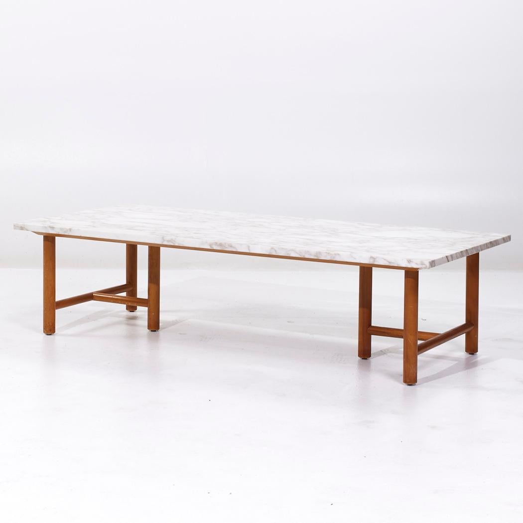 Mid-Century Modern T.H. Robsjohn Gibbings pour Widdicomb Table basse en marbre du milieu du siècle dernier en vente
