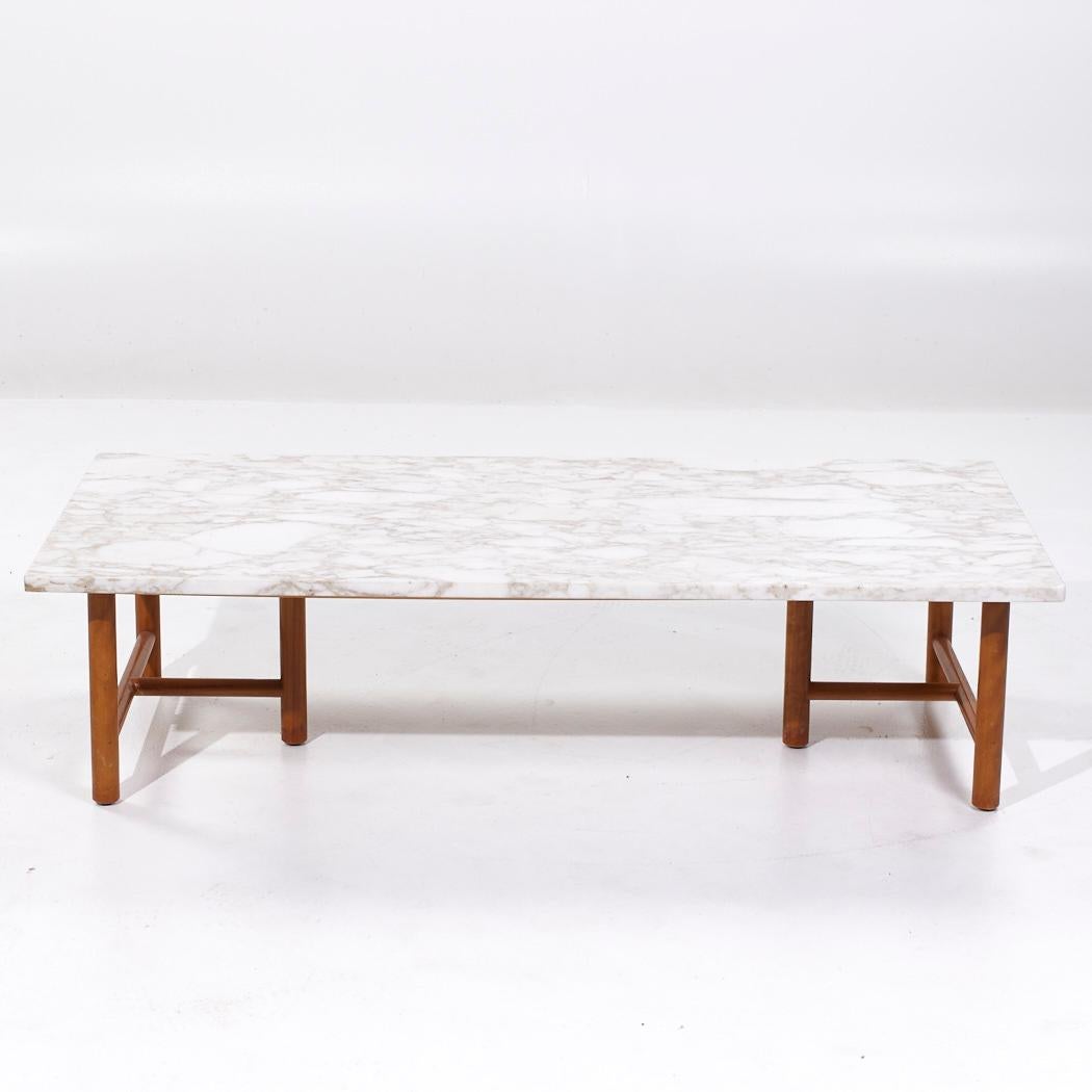 Marbre T.H. Robsjohn Gibbings pour Widdicomb Table basse en marbre du milieu du siècle dernier en vente