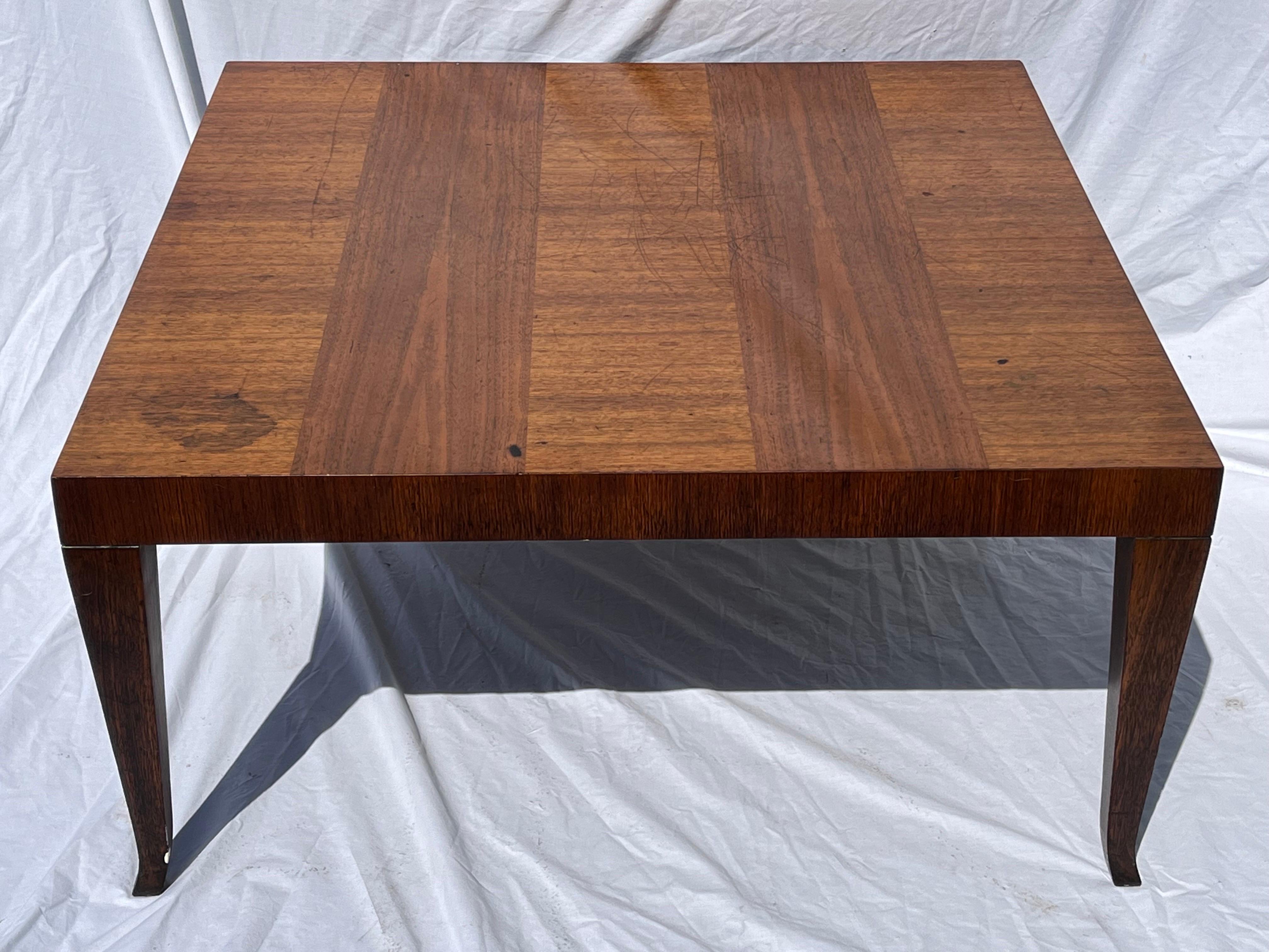 T.H. Robsjohn-Gibbings for Widdicomb Mid-Century Modern 1950s Low Coffee Table In Distressed Condition For Sale In Atlanta, GA