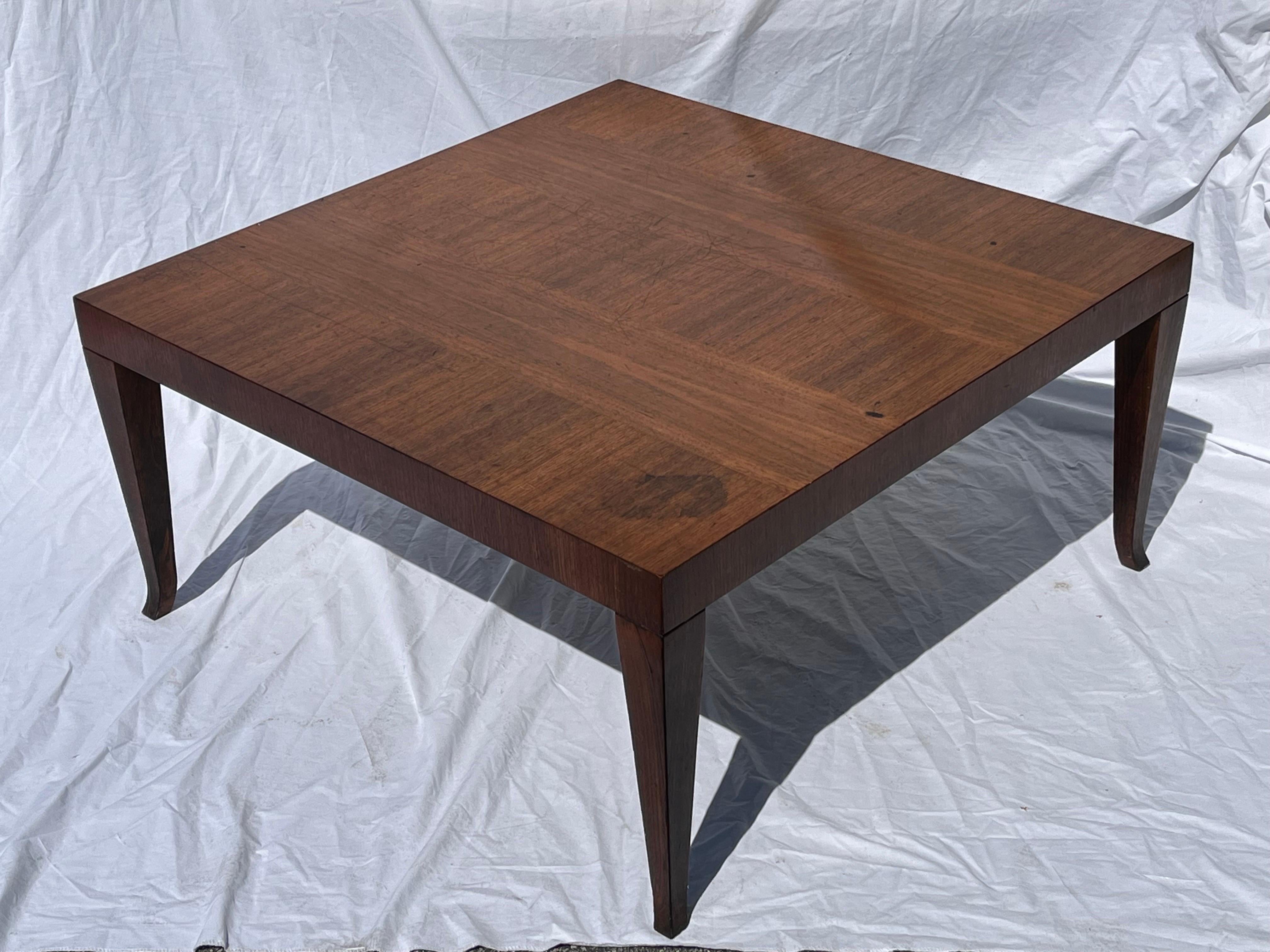 Wood T.H. Robsjohn-Gibbings for Widdicomb Mid-Century Modern 1950s Low Coffee Table For Sale