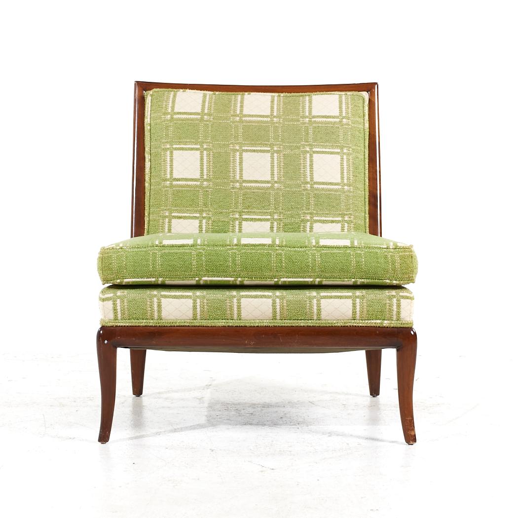 Late 20th Century T.H. Robsjohn Gibbings for Widdicomb Mid Century Slipper Lounge Chairs - Pair For Sale