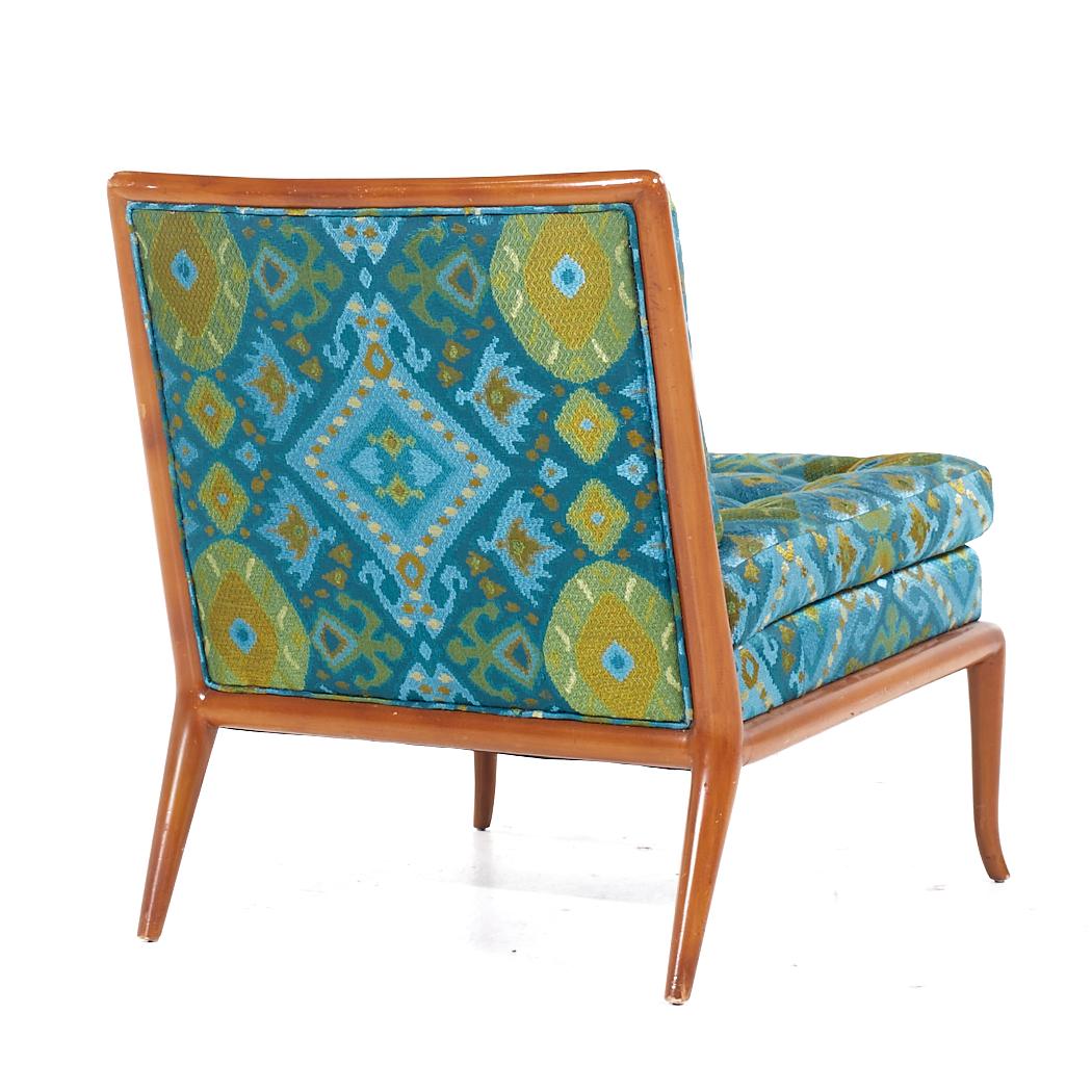 T.H. Robsjohn Gibbings para Widdicomb Sillas Slipper Lounge de mediados de siglo - Pareja Tapicería en venta