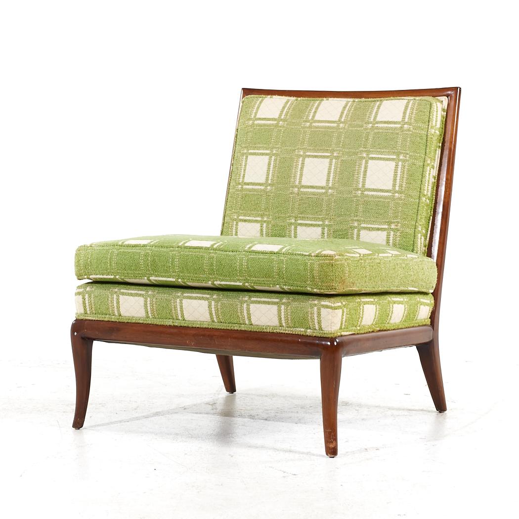 T.H. Robsjohn Gibbings for Widdicomb Mid Century Slipper Lounge Chairs - Pair For Sale 1