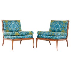 T.H. Robsjohn Gibbings para Widdicomb Sillas Slipper Lounge de mediados de siglo - Pareja
