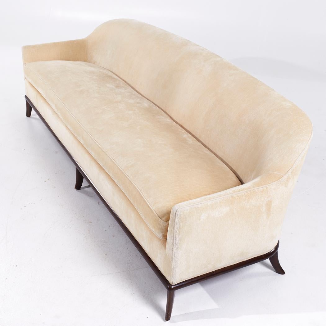 Upholstery TH Robsjohn Gibbings for Widdicomb Mid Century Sofa For Sale