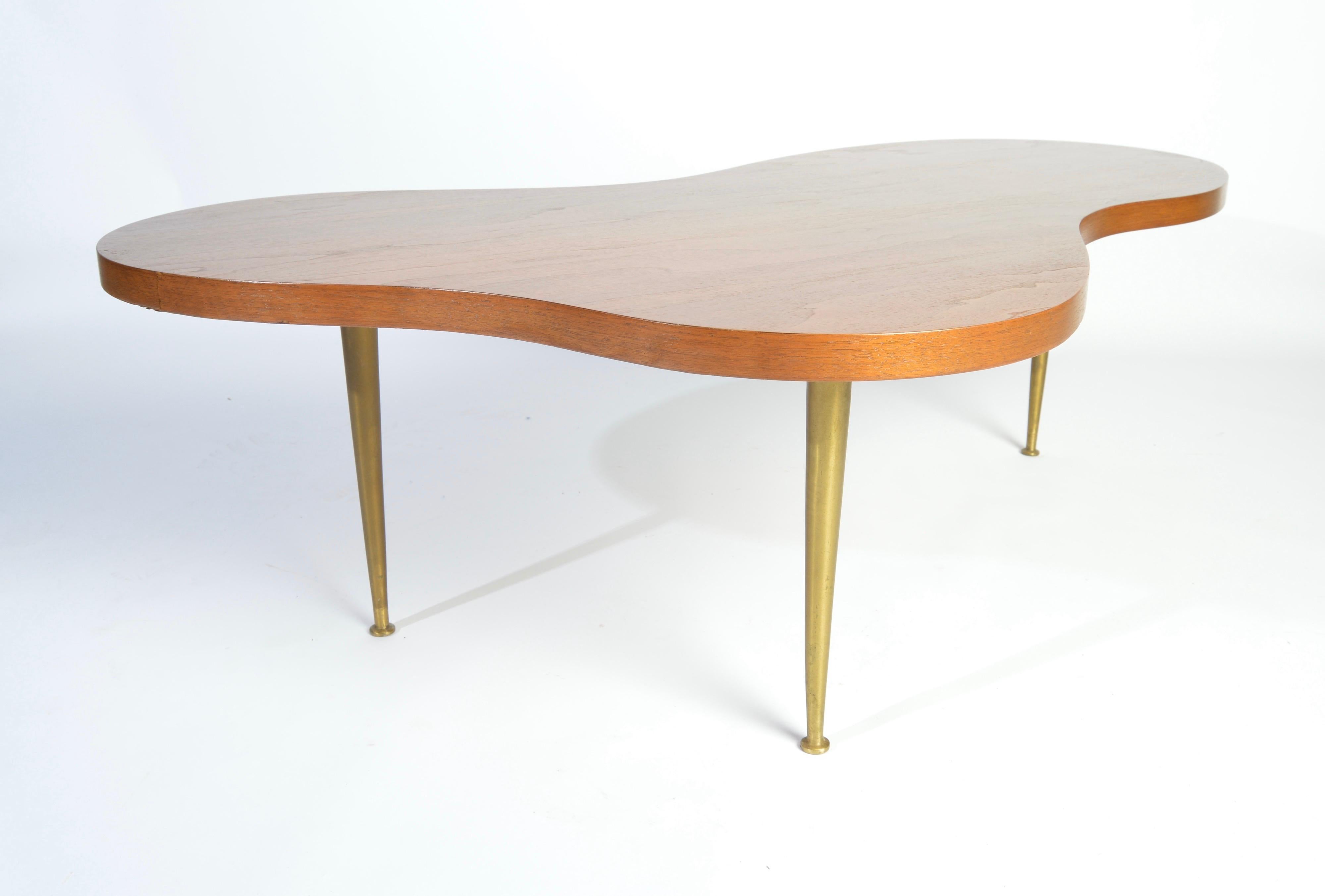 Mid-Century Modern T.H. Robsjohn-Gibbings for Widdicomb Model #1759 Amoeba Cocktail Table, 1955