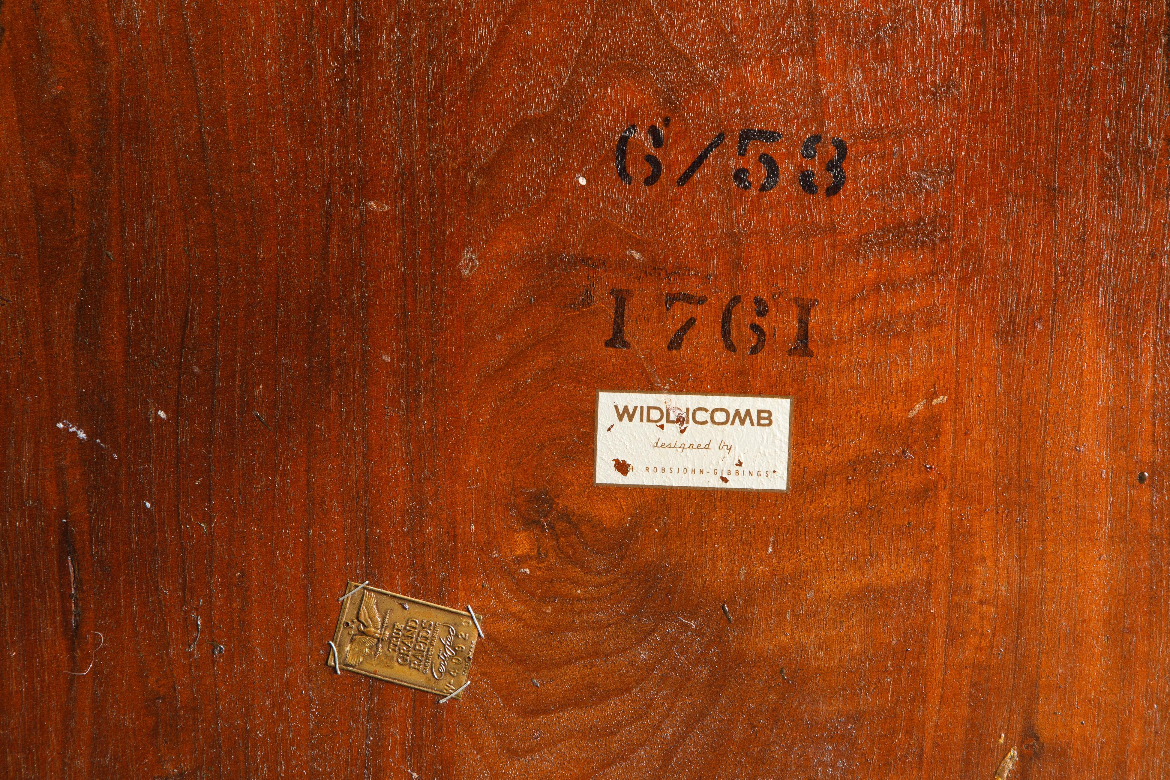 T.H. Table basse Robsjohn Gibbings pour Widdicomb, modèle 1761, signée, 1953 en vente 4
