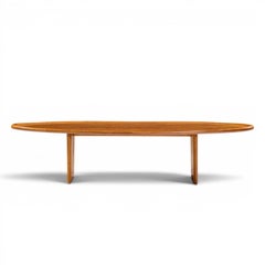 T.H. Robsjohn Gibbings for Widdicomb Model 3304 Mahogany Surfboard Coffee Table