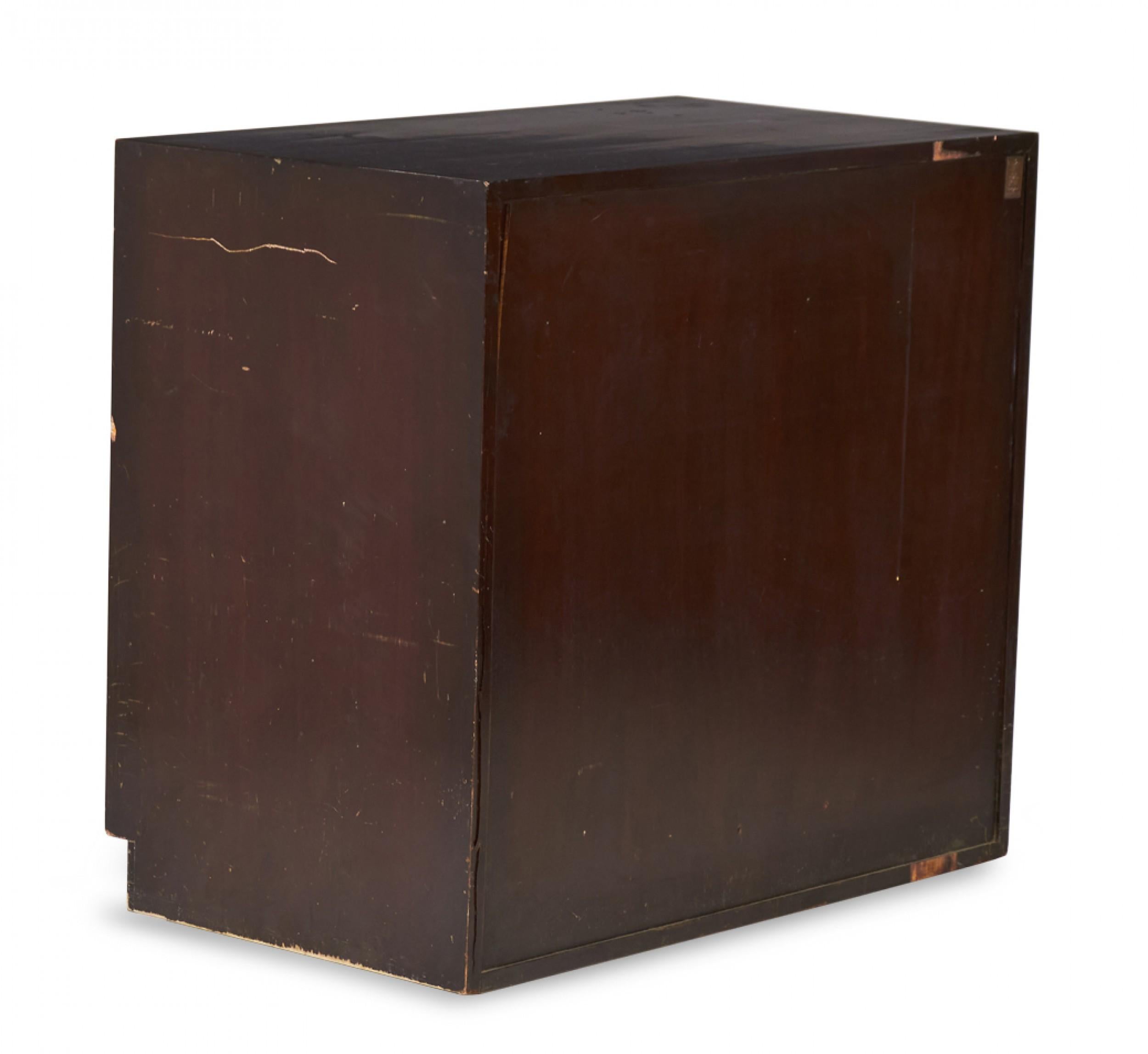 American T.H. Robsjohn-Gibbings for Widdicomb Modern Two Door Mahogany Cabinet For Sale