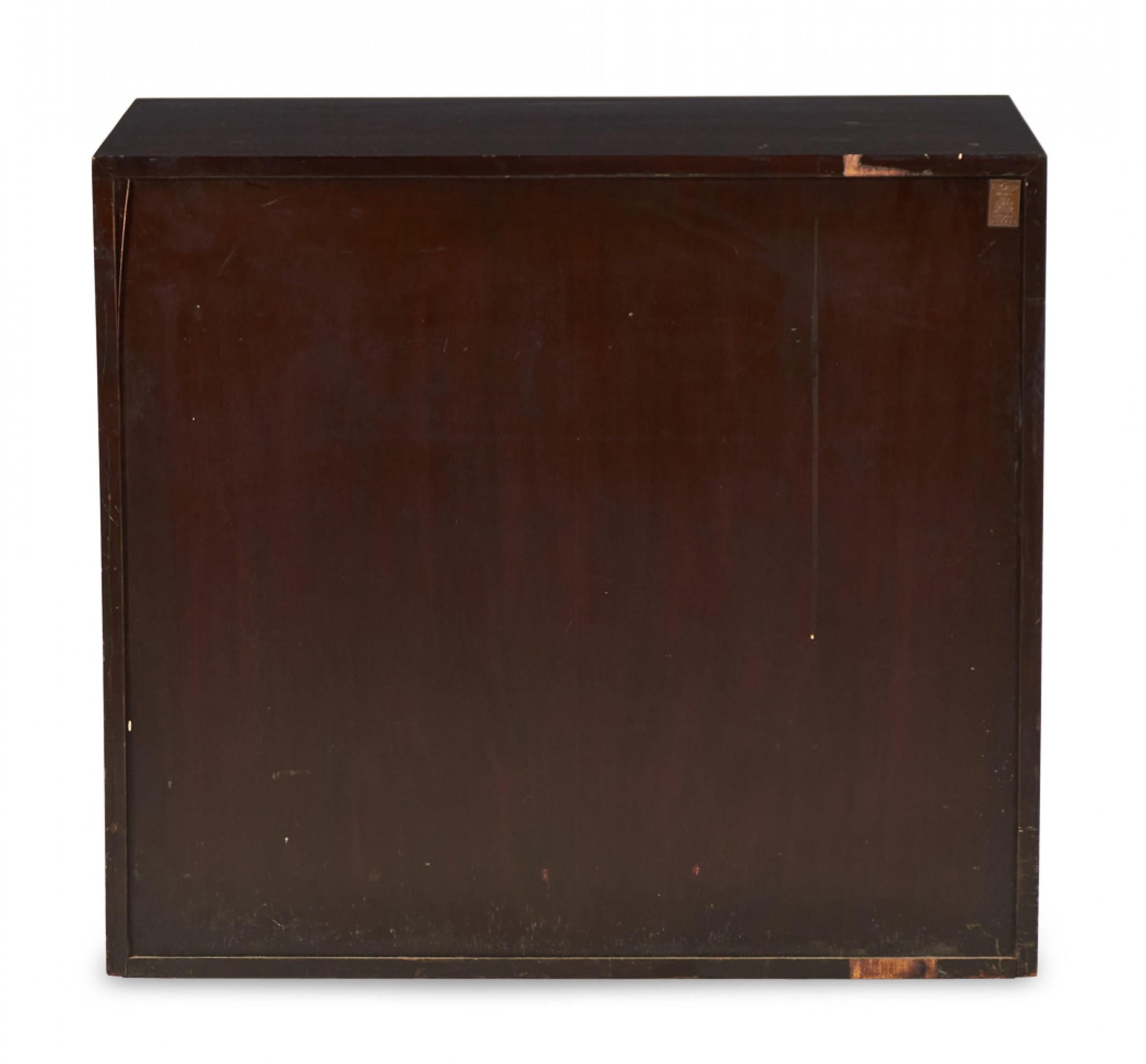 20th Century T.H. Robsjohn-Gibbings for Widdicomb Modern Two Door Mahogany Cabinet For Sale