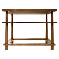 T.H. Robsjohn, Gibbings for Widdicomb Multi-Tiered Reverse Taper Lamp Side Table