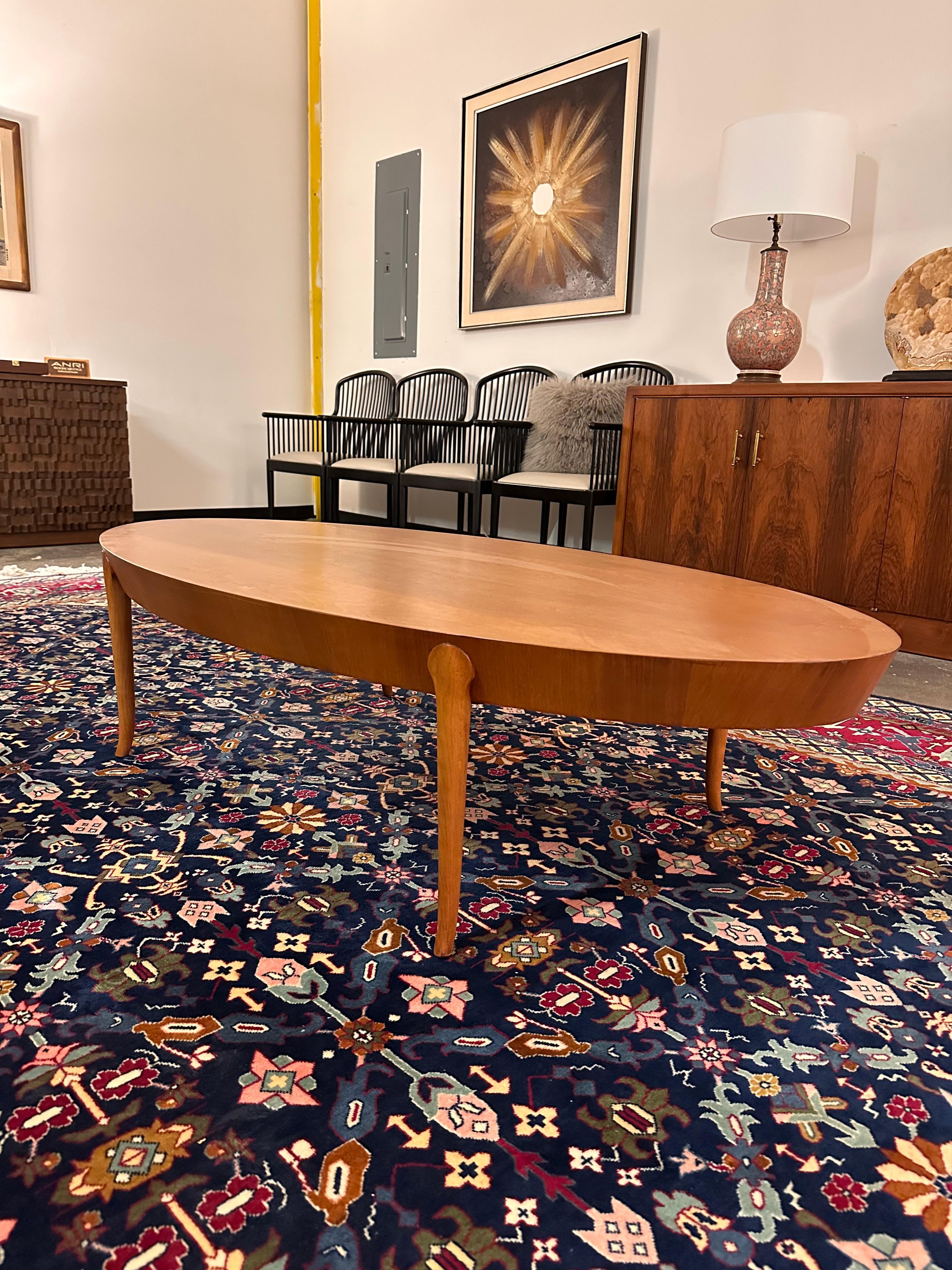 T.H. Table basse ovale Robsjohn-Gibbings pour Widdicomb en vente 6