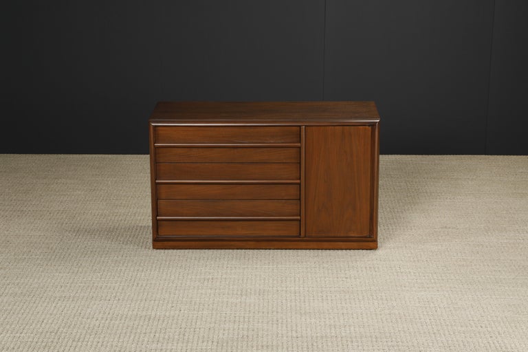 Mid-Century Modern T.H. Robsjohn-Gibbings for Widdicomb Refinished Dresser / Credenza 1950s, Signed For Sale