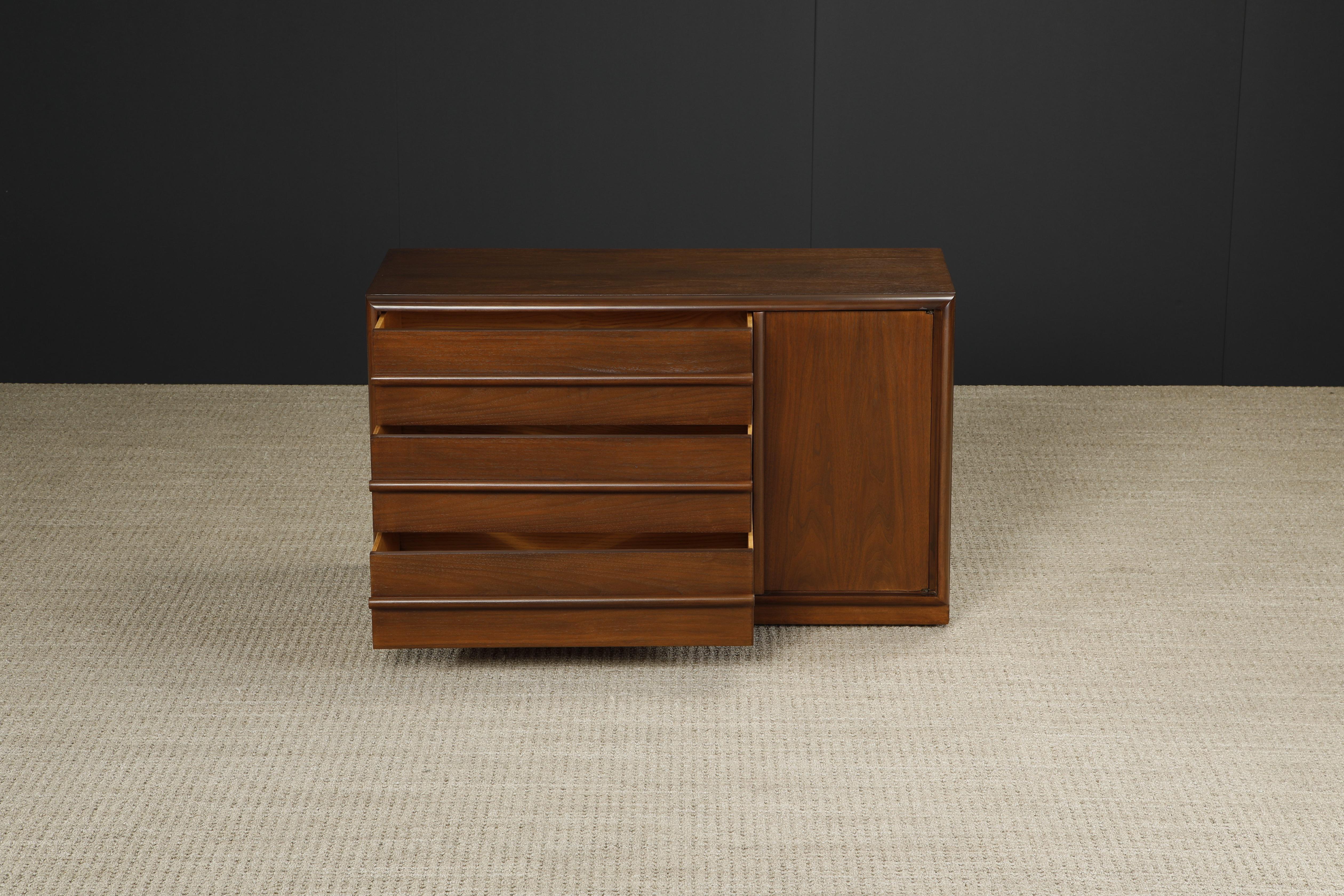 Mid-Century Modern T.H. Robsjohn-Gibbings for Widdicomb Refinished Dresser / Credenza 1950s, Signed For Sale