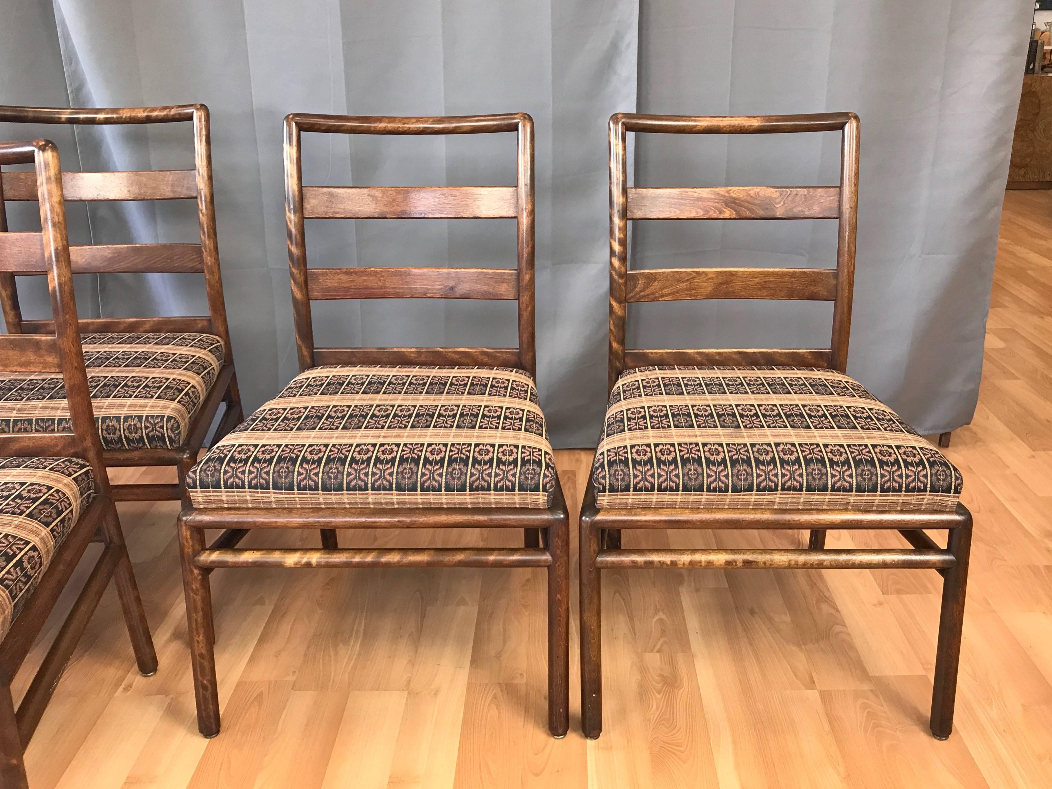 Mid-Century Modern T.H. Robsjohn-Gibbings for Widdicomb Set of Six Maple Dining Chairs
