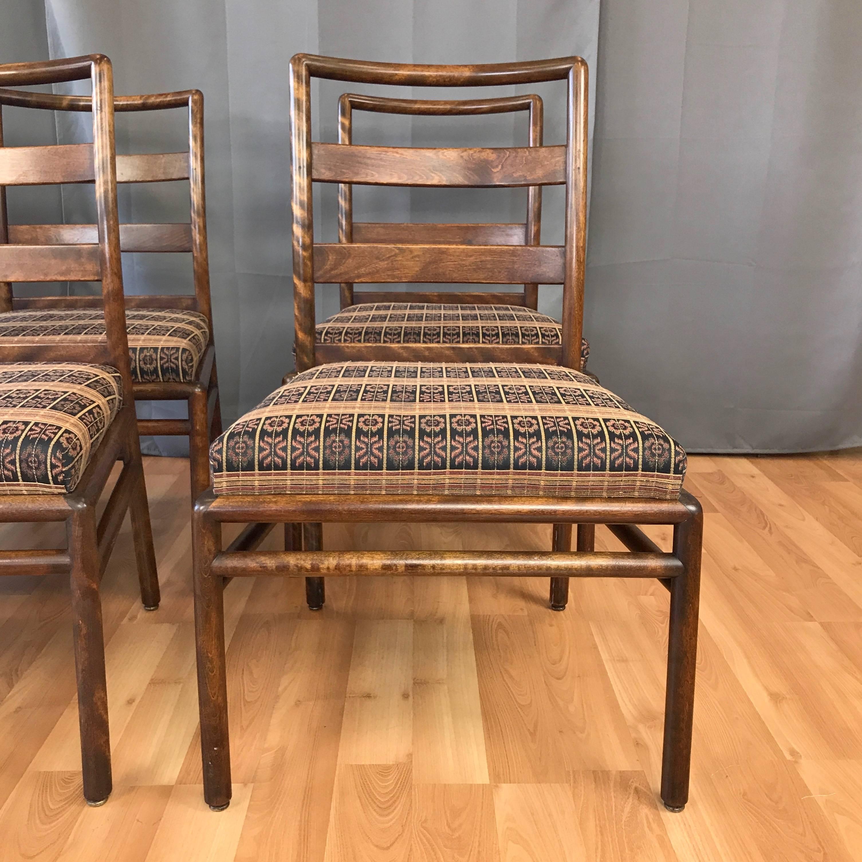 T.H. Robsjohn-Gibbings for Widdicomb Set of Six Maple Dining Chairs In Good Condition In San Francisco, CA