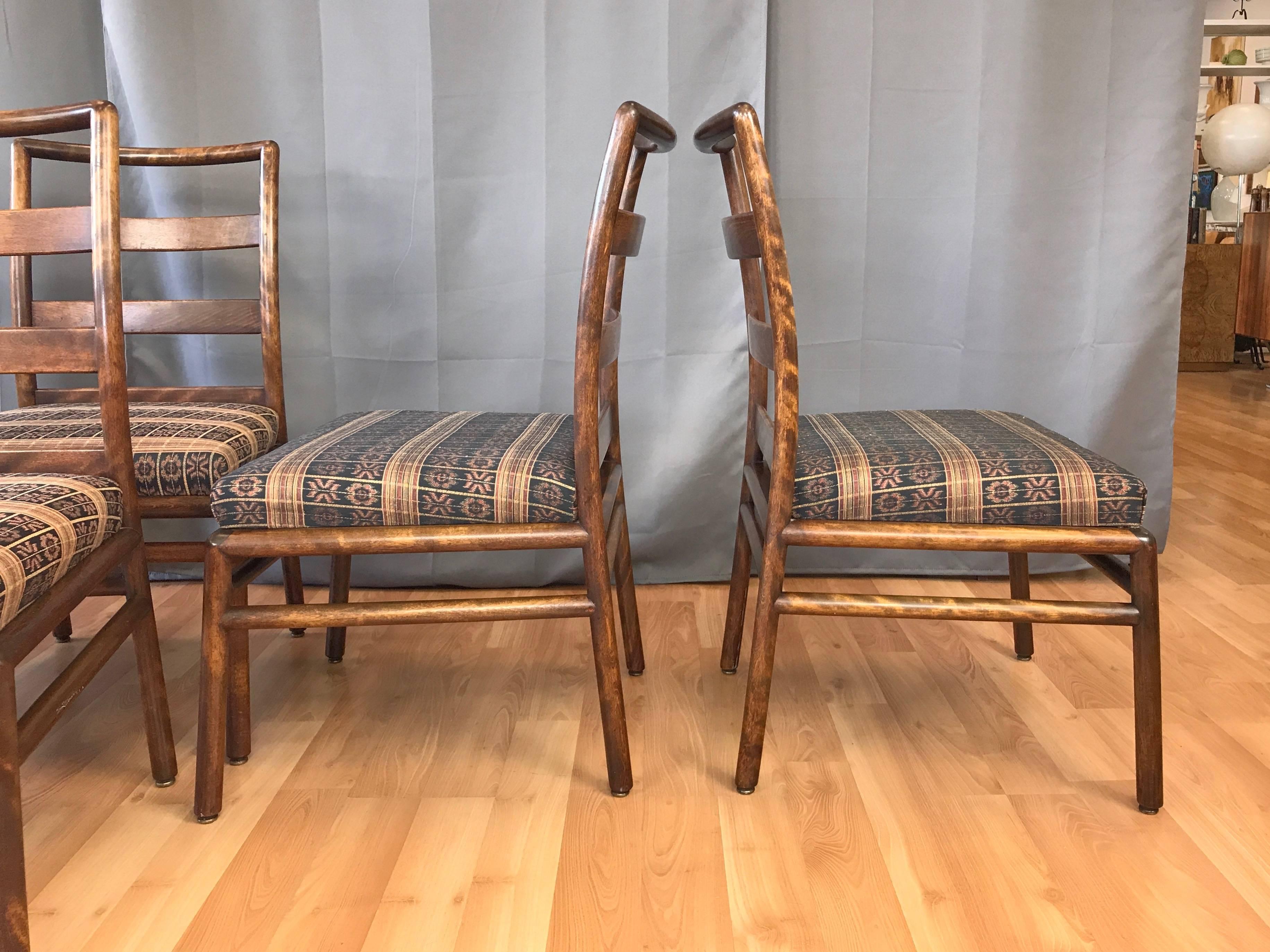 Mid-20th Century T.H. Robsjohn-Gibbings for Widdicomb Set of Six Maple Dining Chairs