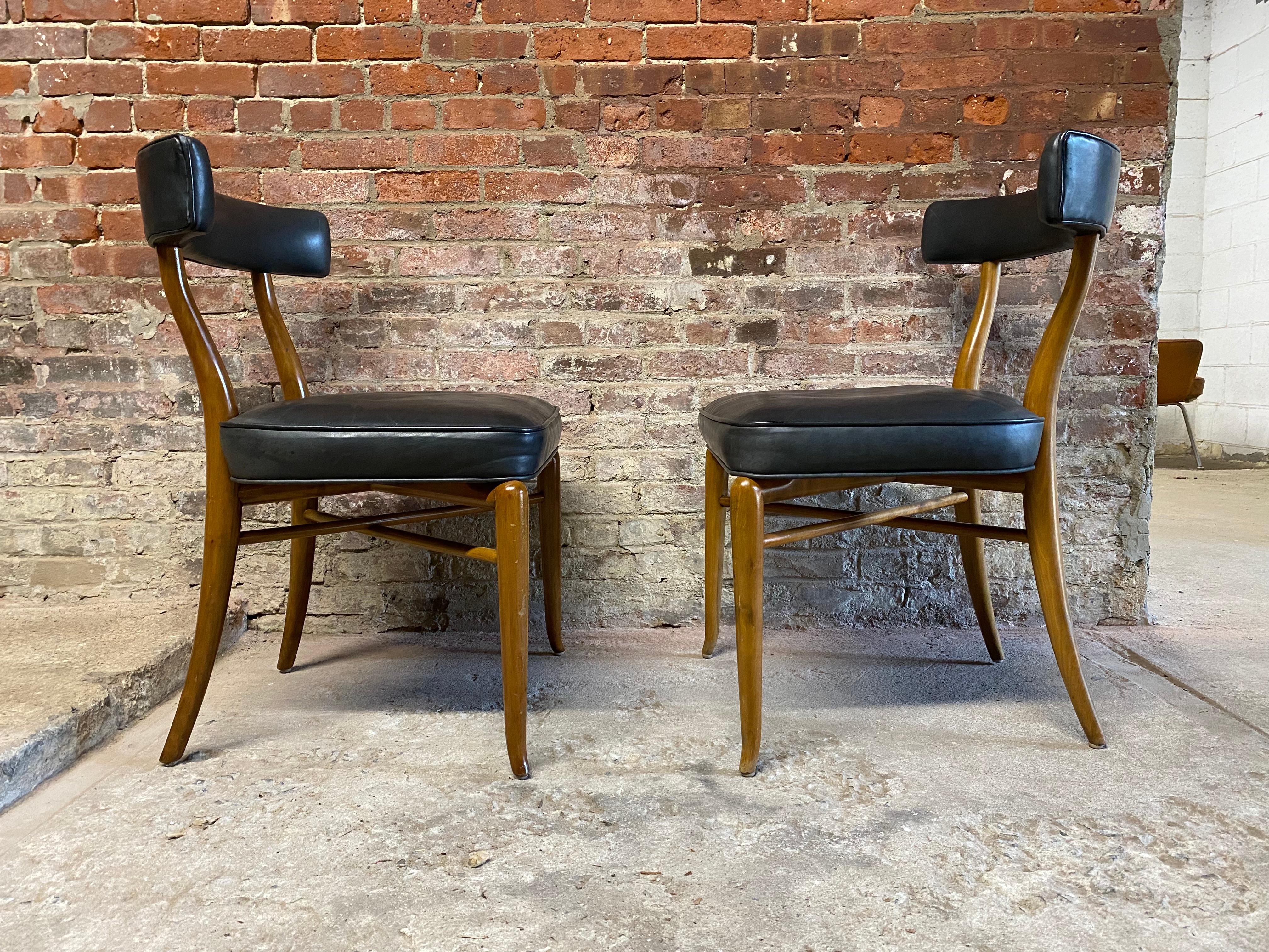 Mid-20th Century T.H. Robsjohn-Gibbings for Widdicomb Side Chairs, a Pair