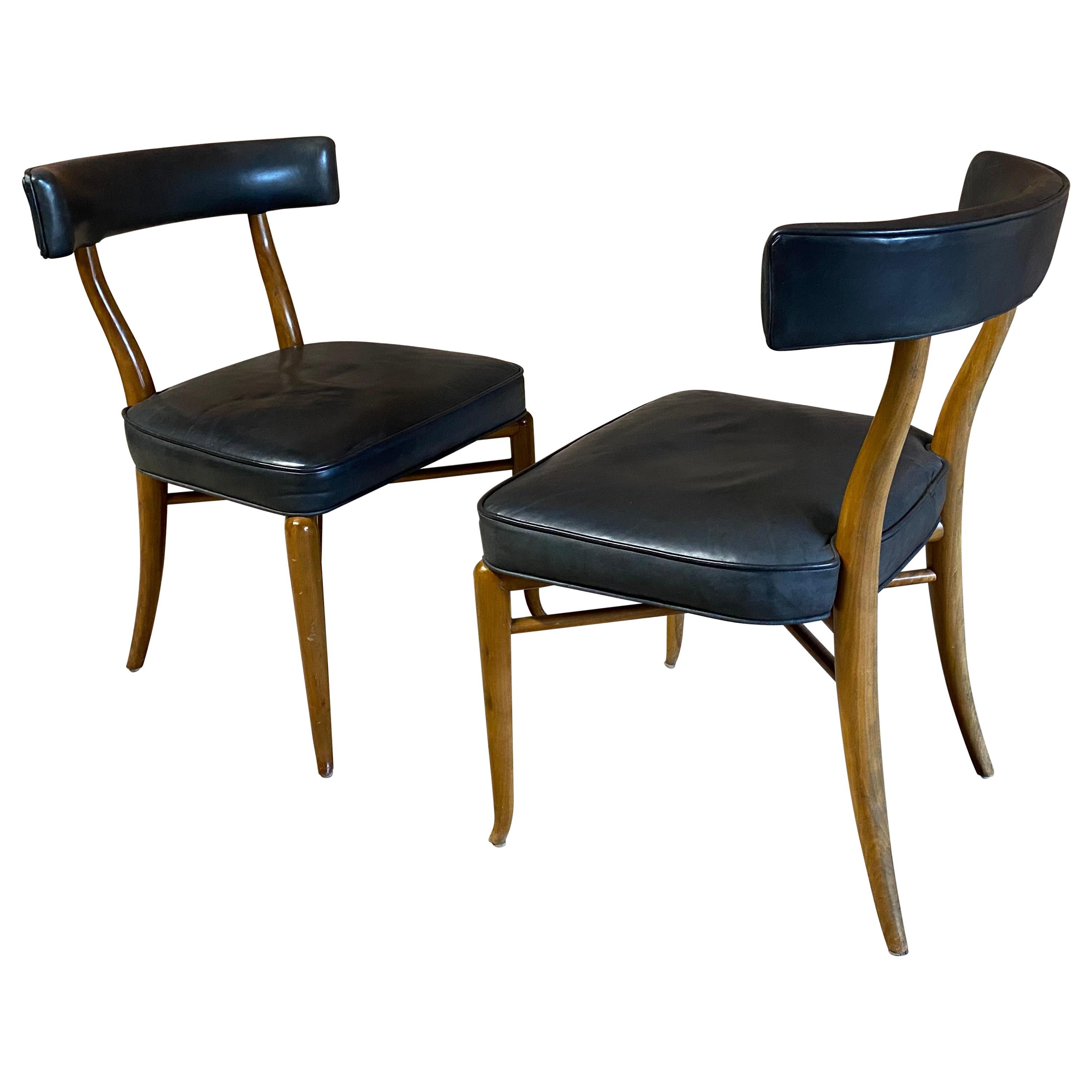 T.H. Robsjohn-Gibbings for Widdicomb Side Chairs, a Pair