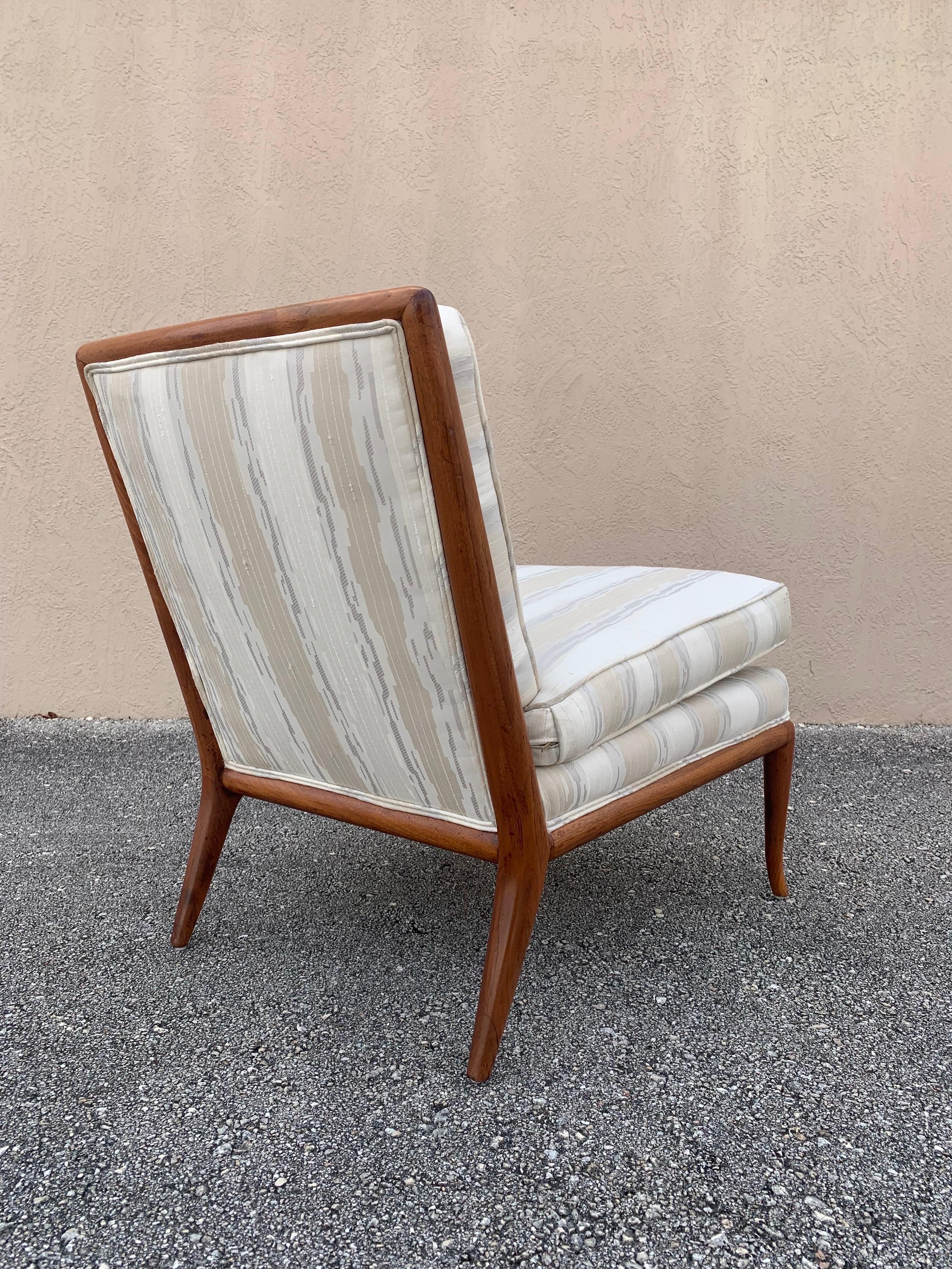 Mid-Century Modern T.H. Robsjohn Gibbings for Widdicomb Slipper Chair For Sale