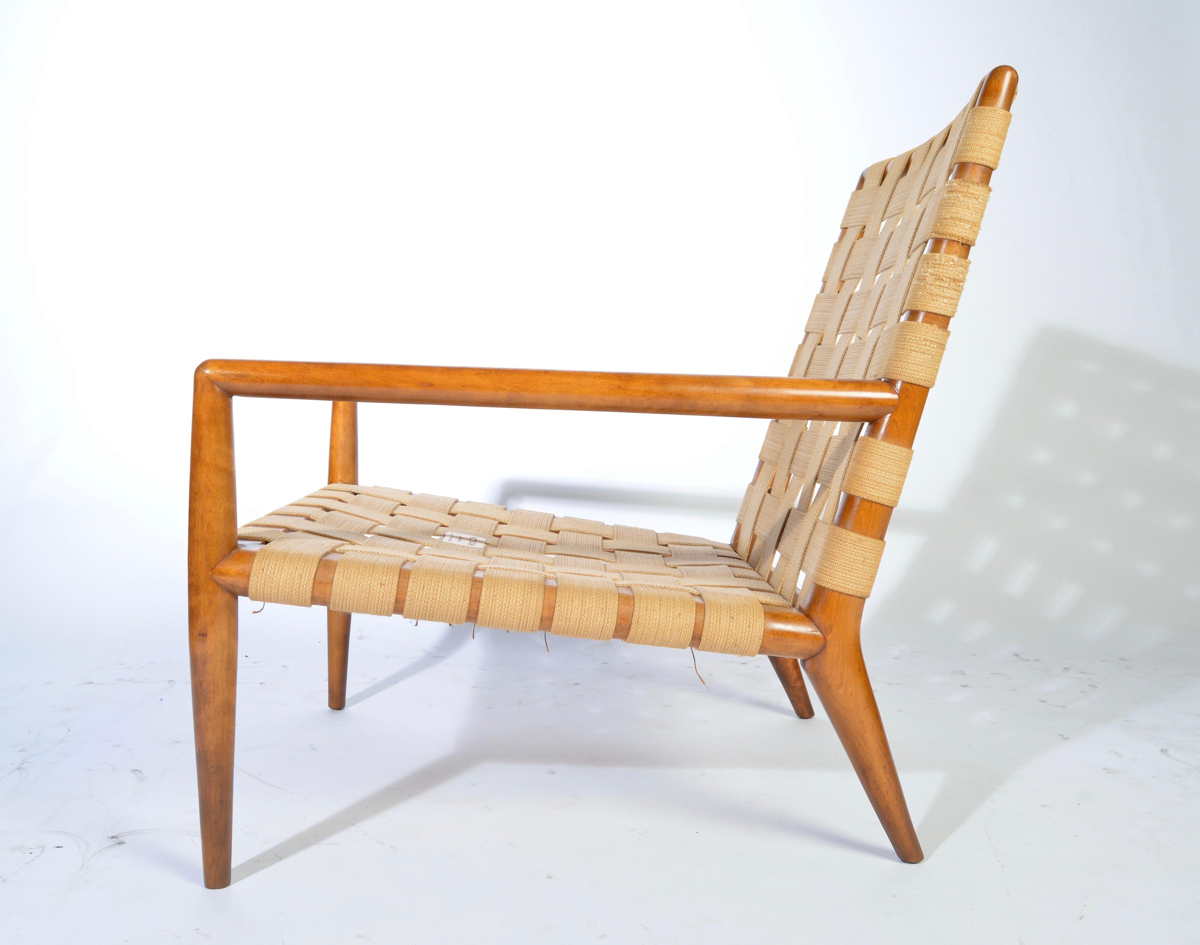 American T.H. Robsjohn-Gibbings for Widdicomb Strap Lounge Chair