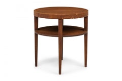T.H. Robsjohn-Gibbings for Widdicomb Two-Tier Walnut Veneer Circular End