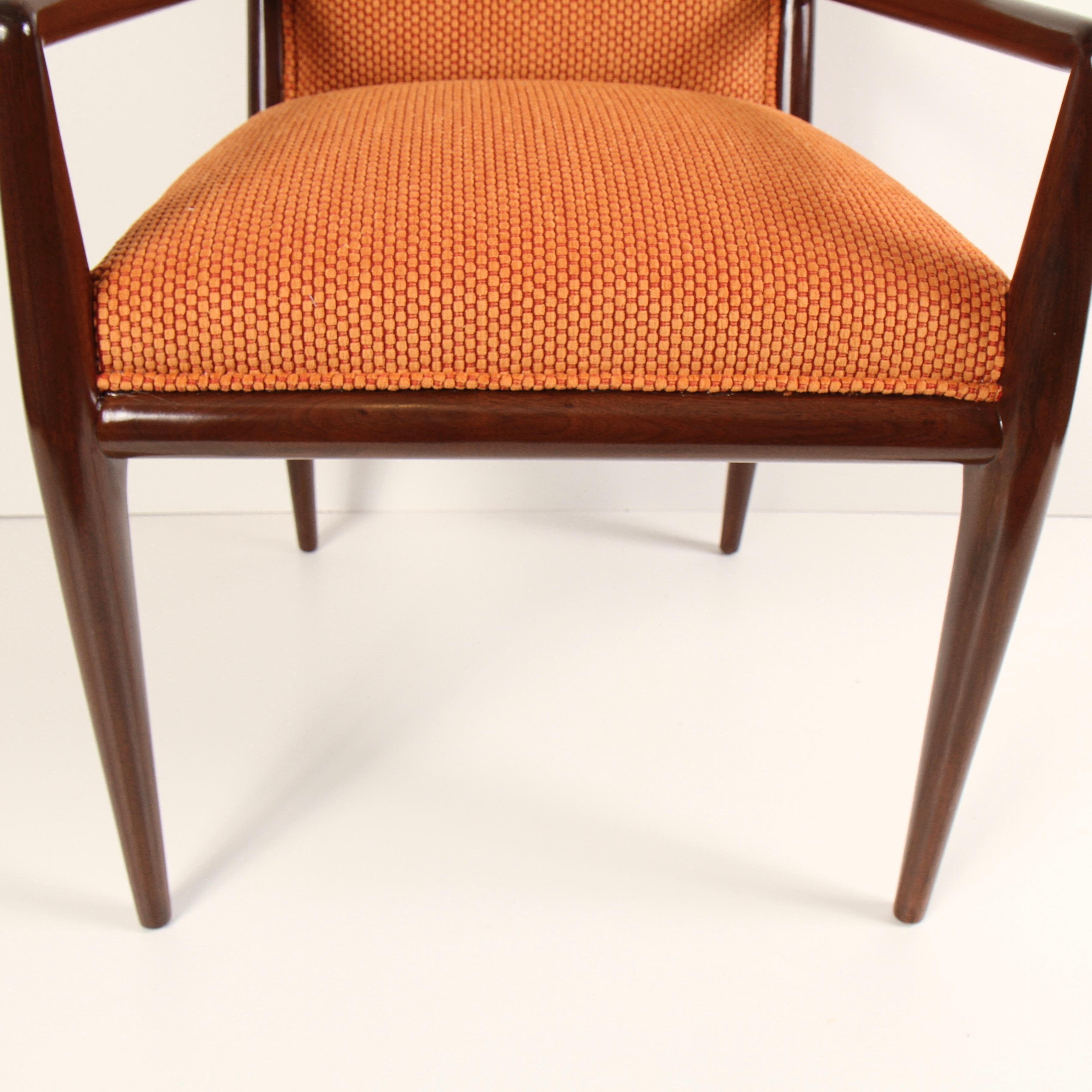 Mid-20th Century T.H. Robsjohn-Gibbings for Widdicomb Walnut Armchair