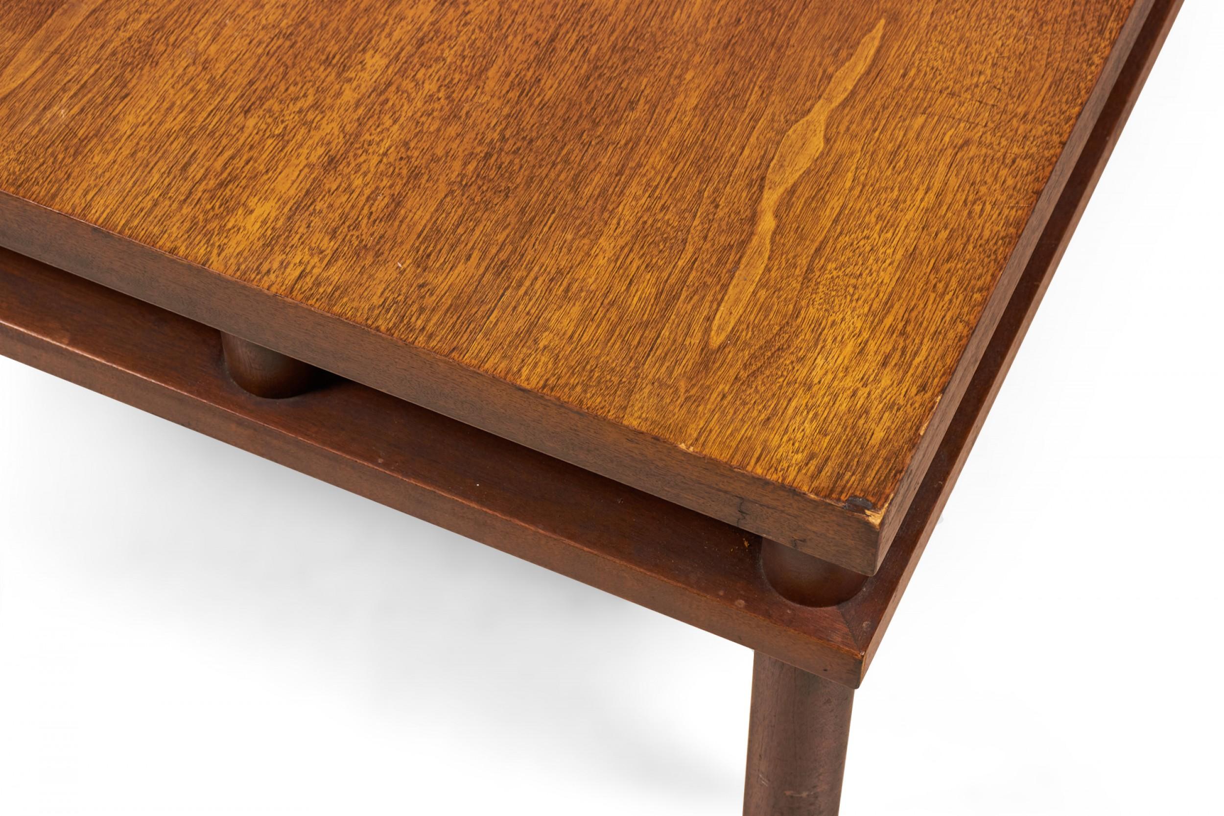 T.H. Robsjohn-Gibbings for Widdicomb Walnut Cocktail / Coffee Table with Magazin For Sale 4