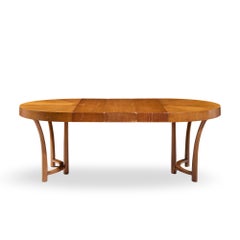 T.H. Robsjohn Gibbings for Widdicomb Walnut Expanding Dining Table with 3 Leaves