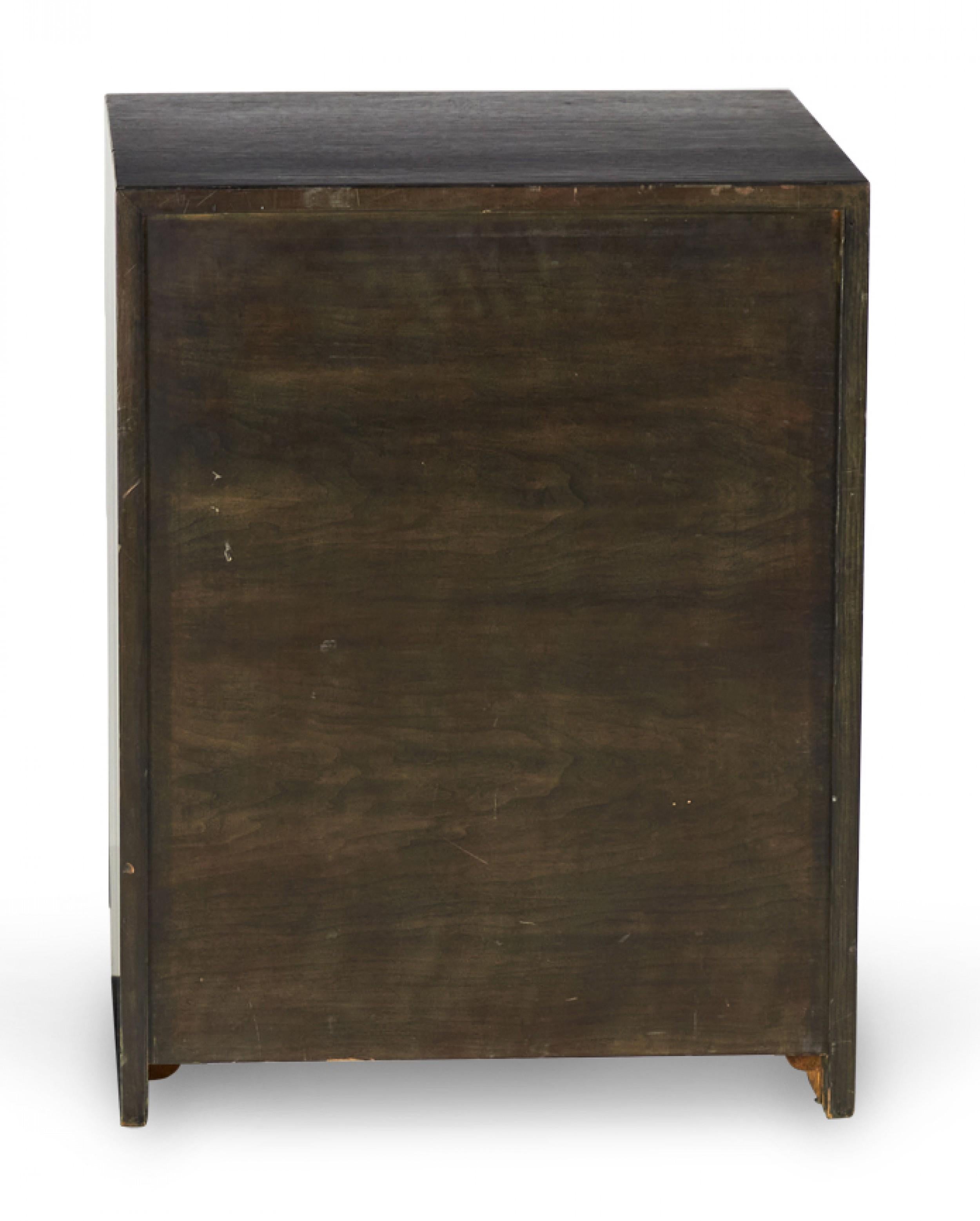 T.H. Robsjohn-Gibbings for Widdicomb Walnut Louver Front Chest In Good Condition For Sale In New York, NY