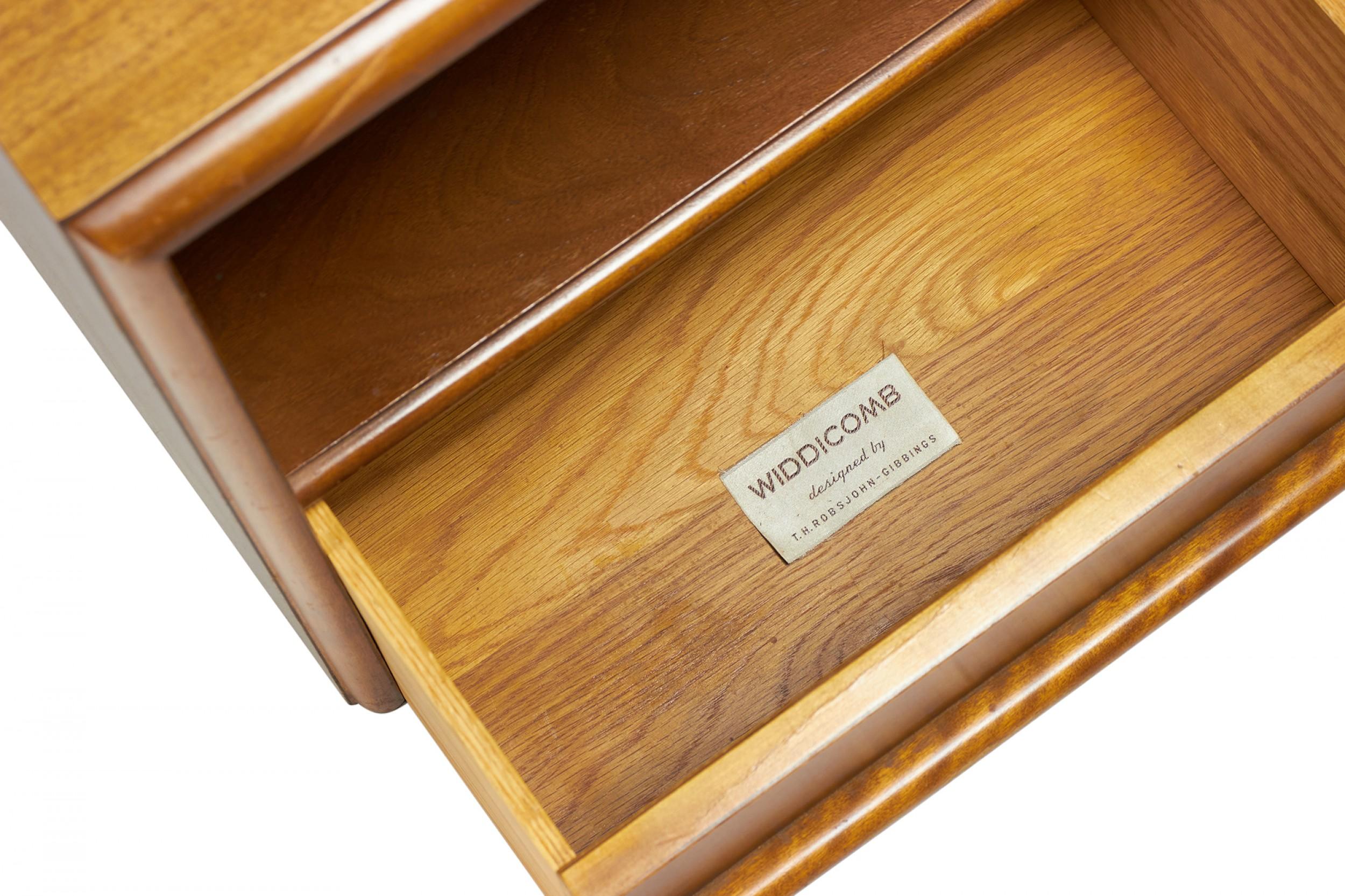 T.H. Robsjohn-Gibbings for Widdicomb Walnut Lower Drawer Nightstand  / Cabinet For Sale 4