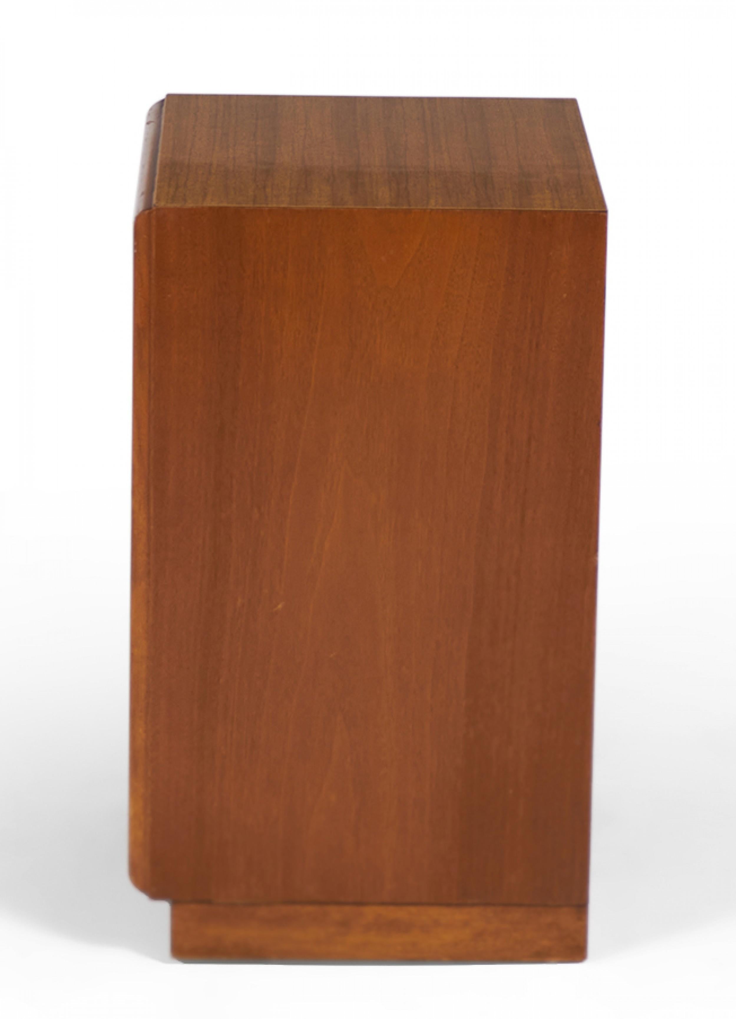 Mid-Century Modern T.H. Robsjohn-Gibbings for Widdicomb Walnut Lower Drawer Nightstand  / Cabinet For Sale