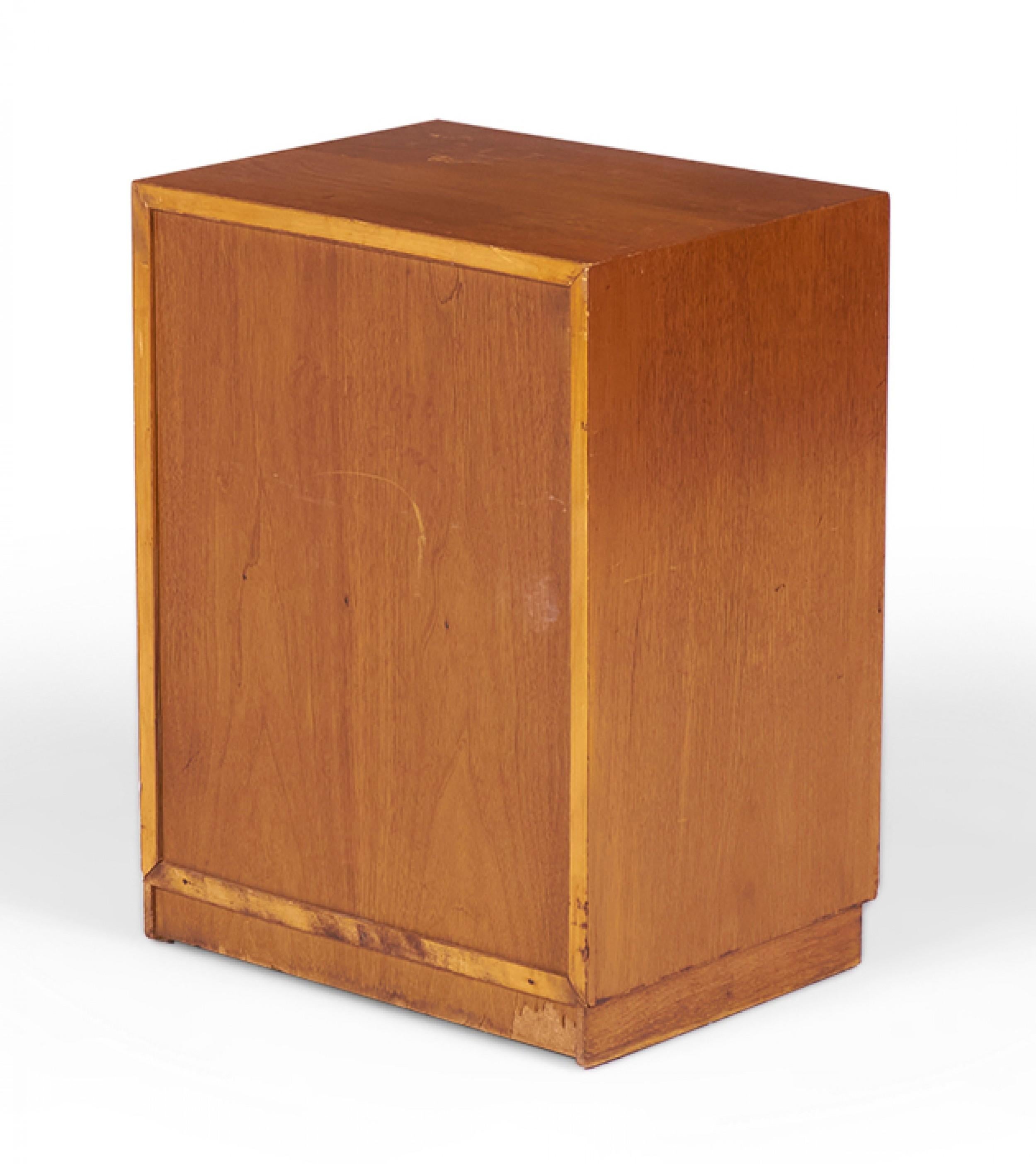 20th Century T.H. Robsjohn-Gibbings for Widdicomb Walnut Lower Drawer Nightstand  / Cabinet For Sale