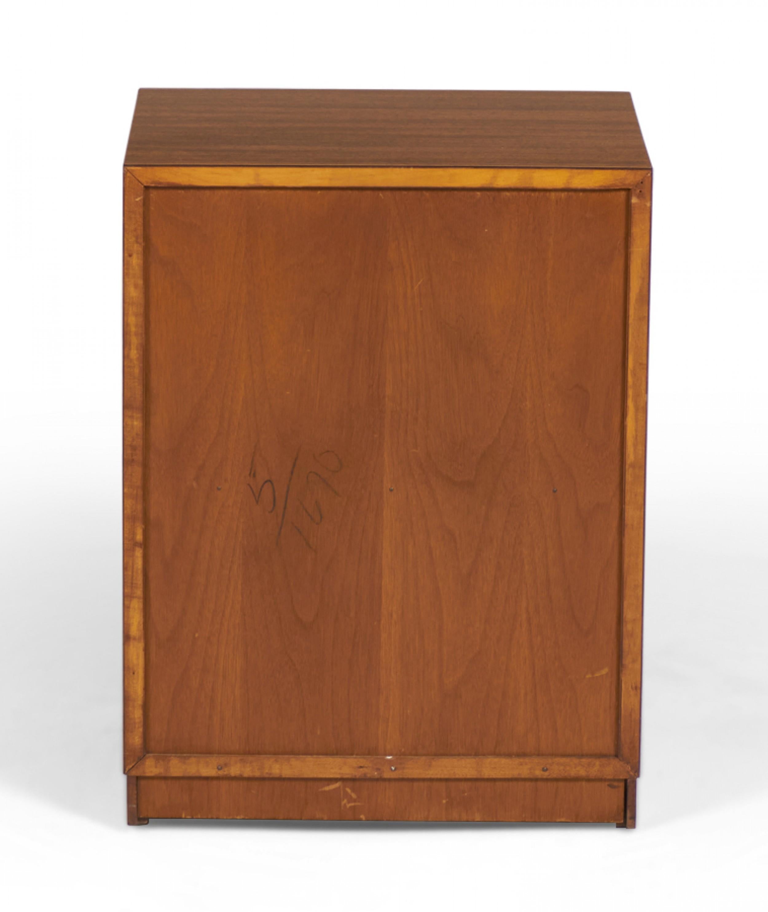 20th Century T.H. Robsjohn-Gibbings for Widdicomb Walnut Lower Drawer Nightstand  / Cabinet For Sale