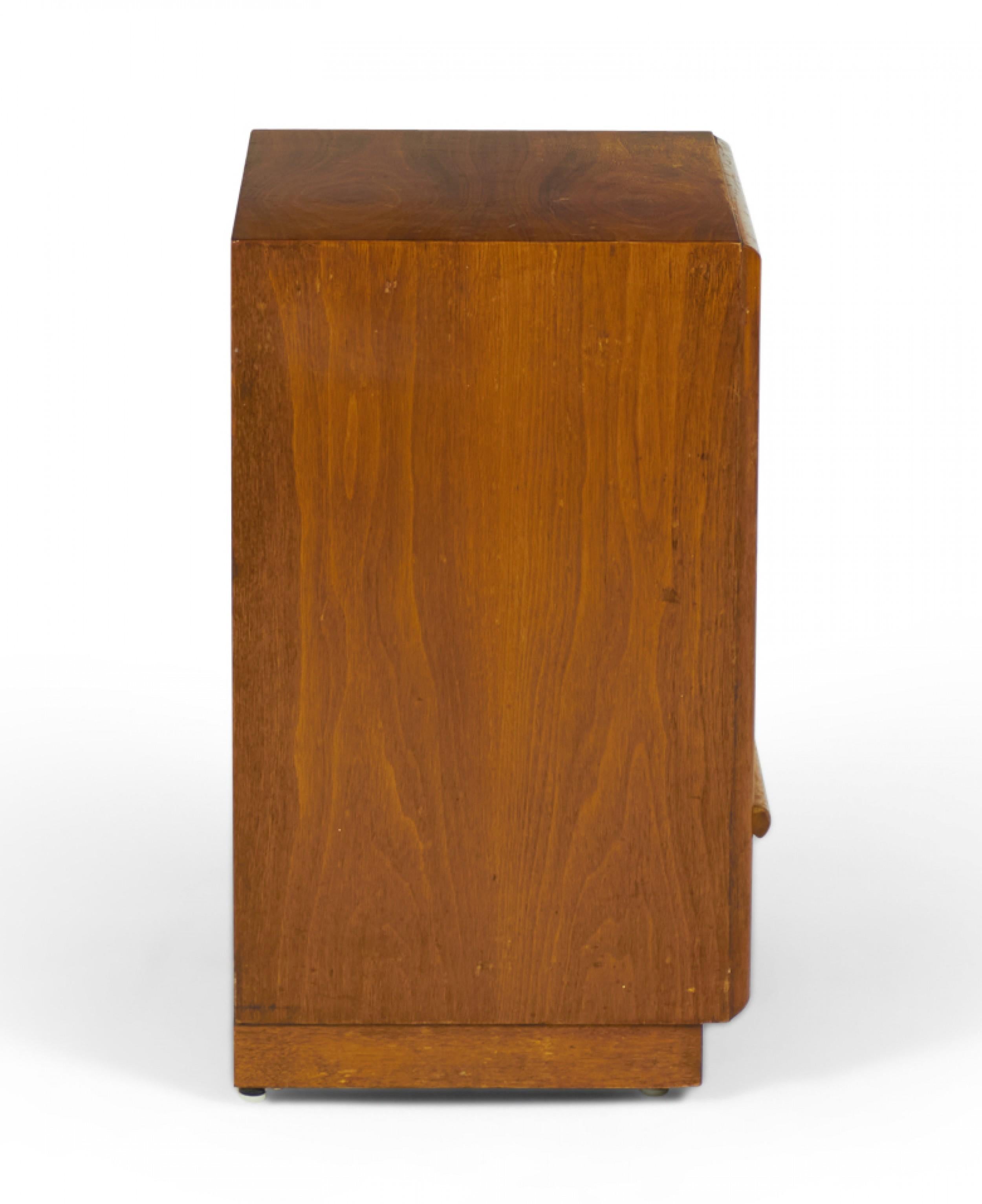 Wood T.H. Robsjohn-Gibbings for Widdicomb Walnut Lower Drawer Nightstand  / Cabinet For Sale