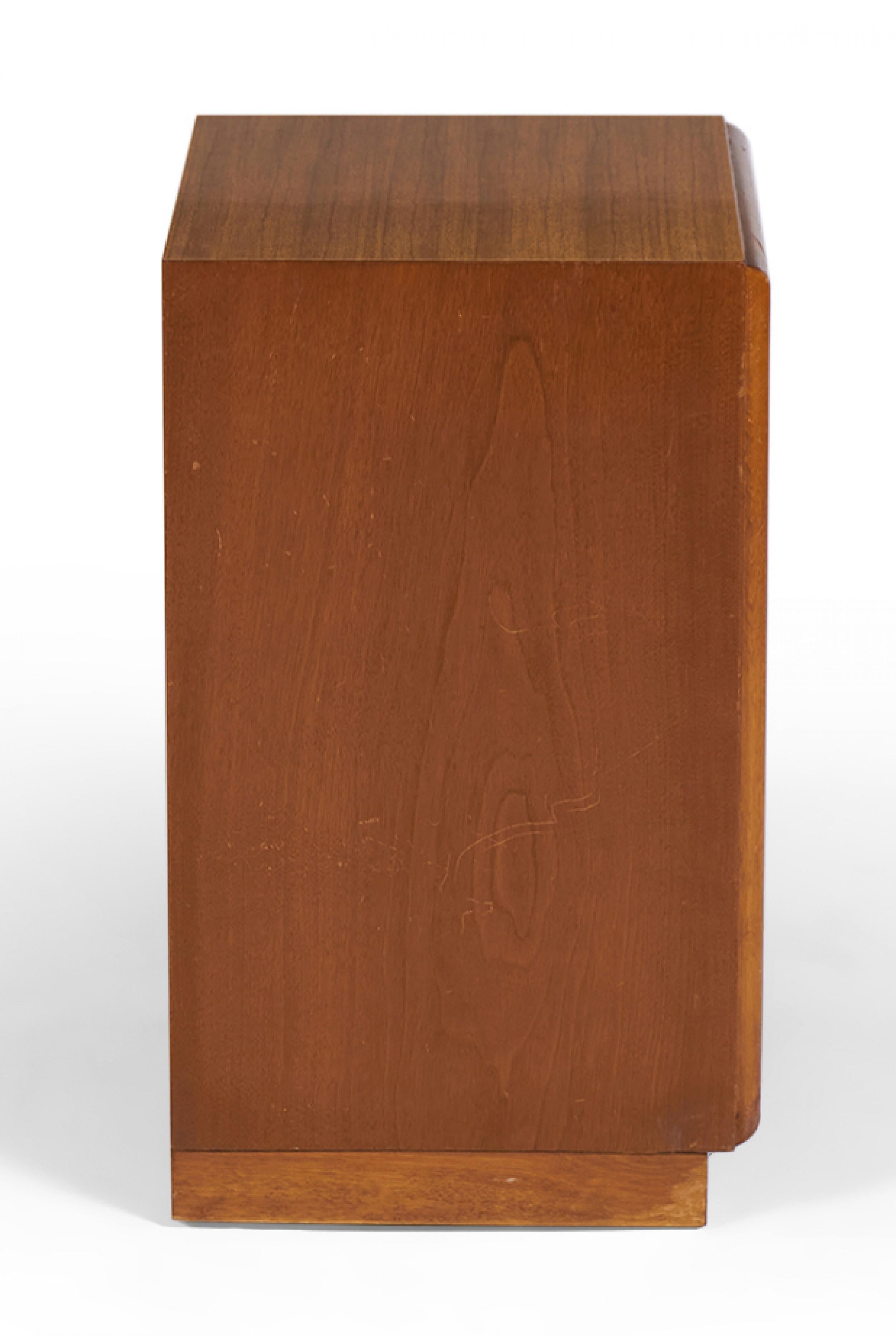 T.H. Robsjohn-Gibbings for Widdicomb Walnut Lower Drawer Nightstand  / Cabinet For Sale 1