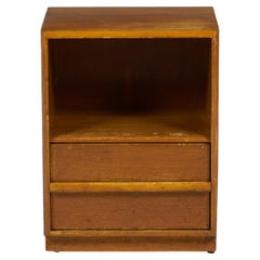 Vintage T.H. Robsjohn-Gibbings for Widdicomb Walnut Lower Drawer Nightstand  / Cabinet