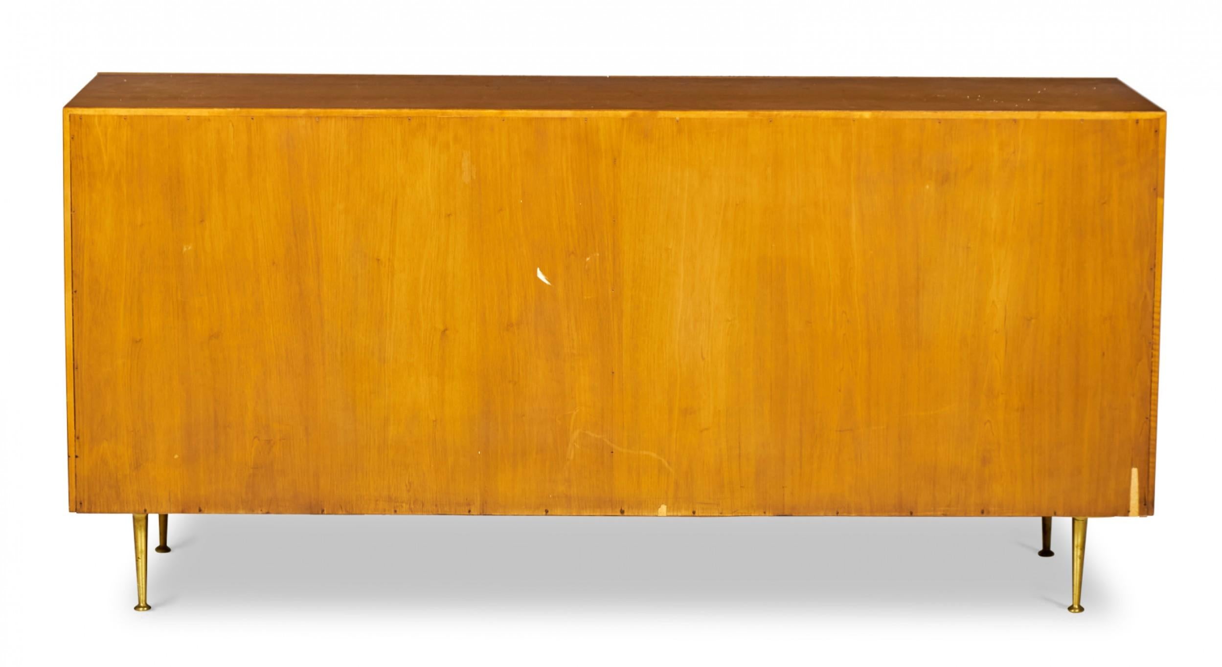 T.H. Robsjohn-Gibbings for Widdicomb Walnut Six Drawer Chest of Drawers In Good Condition For Sale In New York, NY