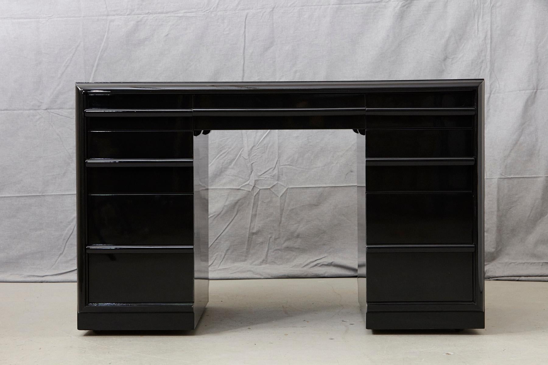black lacquer desk