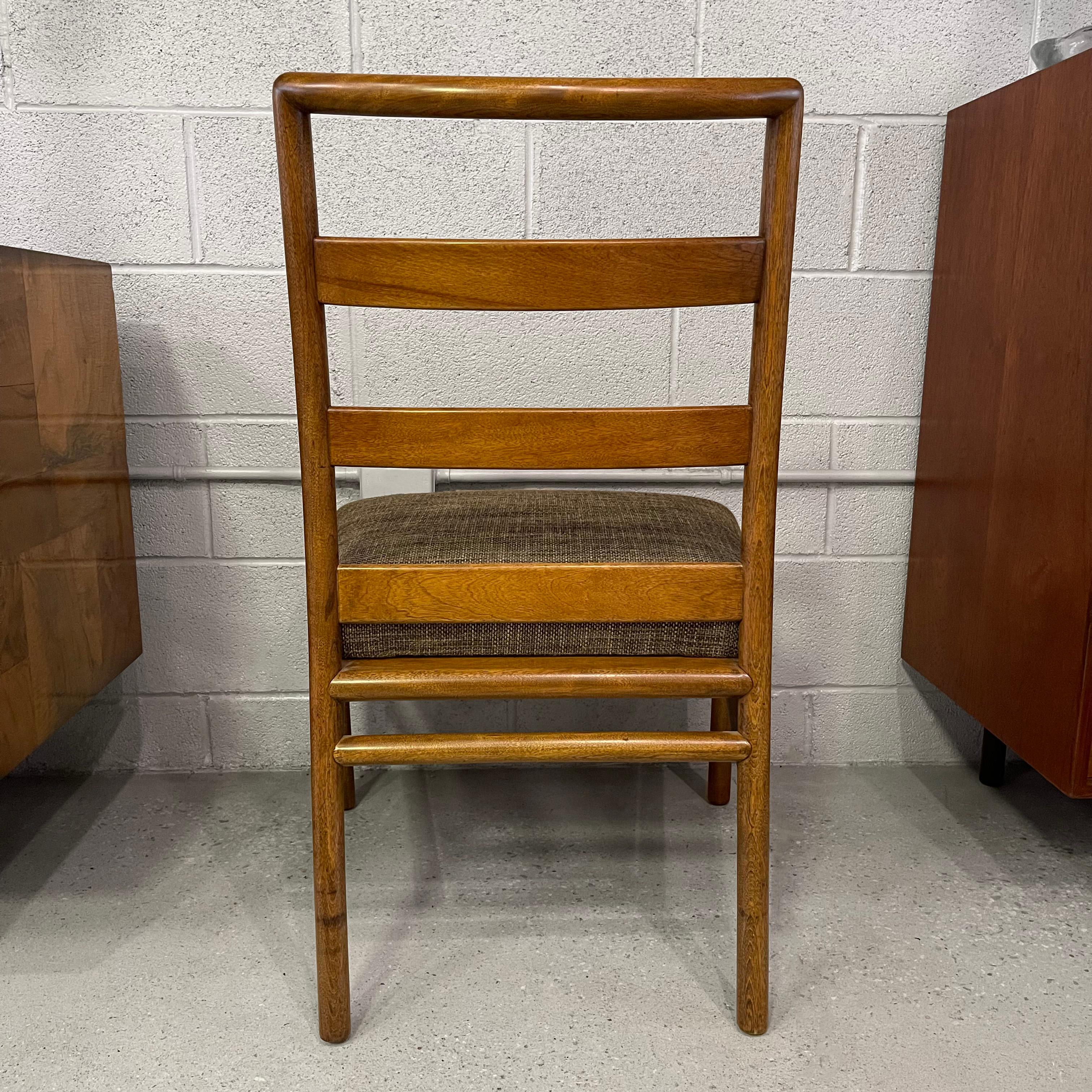 Fabric T.H. Robsjohn Gibbings Ladder Back Side Chair For Sale
