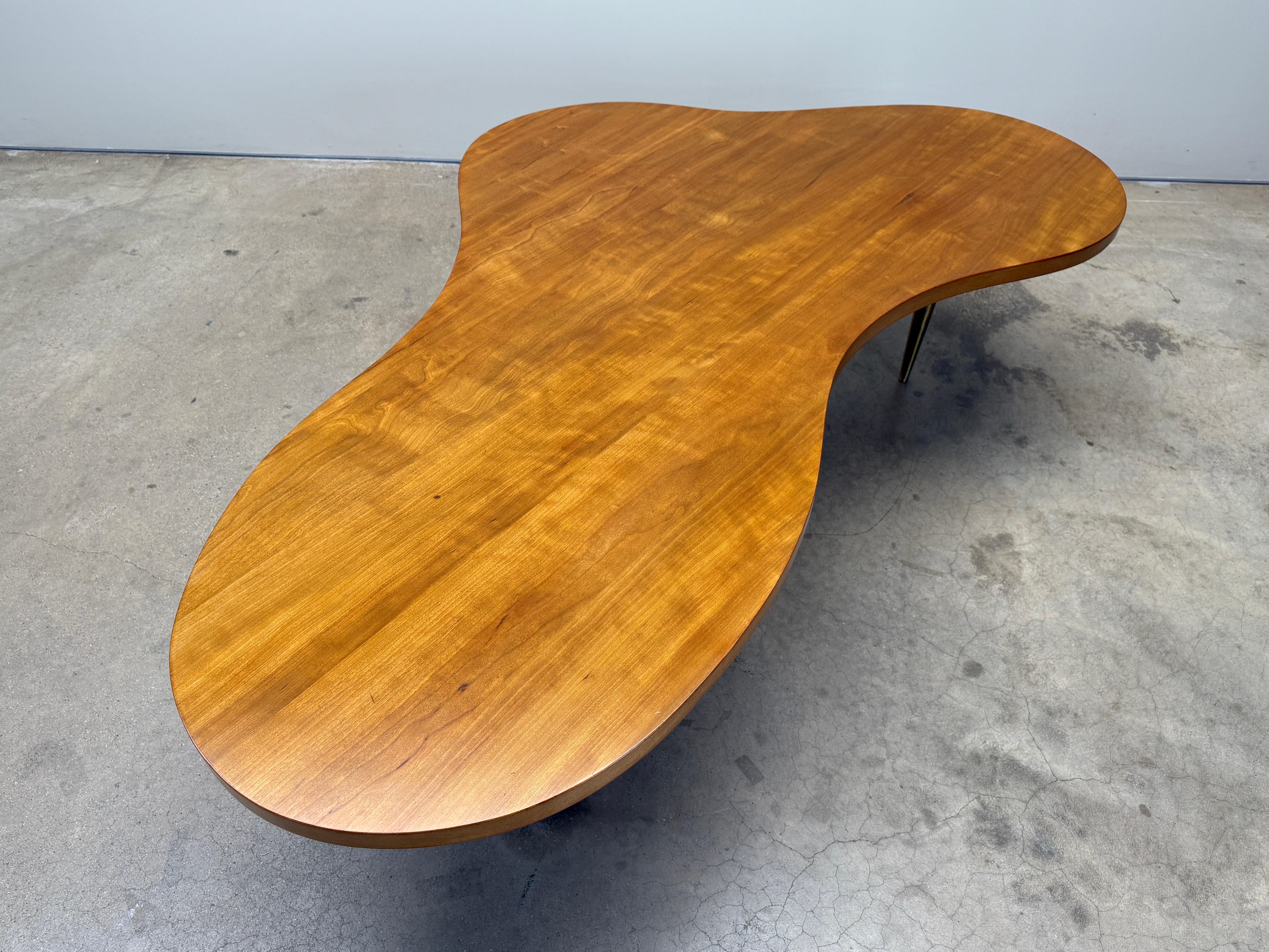 Brass T.H. Robsjohn-Gibbings Large FreeForm Coffee Table for Widdicomb For Sale