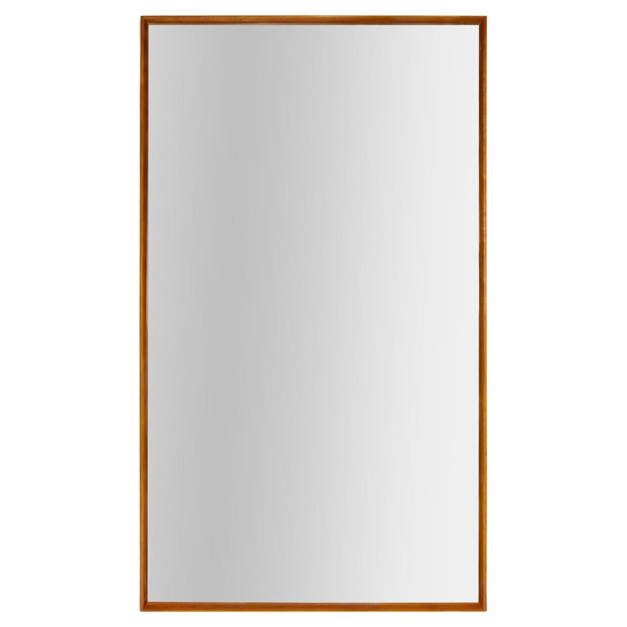 T.H. Robsjohn-Gibbings Grand miroir Tailoring en noyer 1954 (signé) en vente