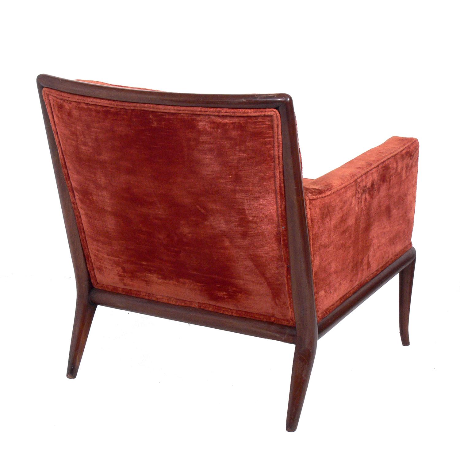 American T.H. Robsjohn-Gibbings Lounge Chair and Ottoman