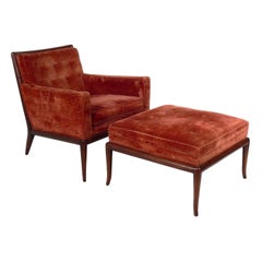 T.H. Robsjohn-Gibbings Lounge Chair and Ottoman