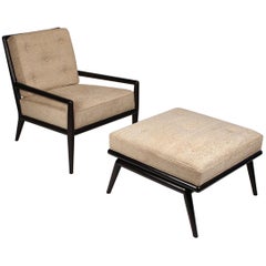 T.H. Robsjohn-Gibbings Lounge Chair and Ottoman for Widdicomb