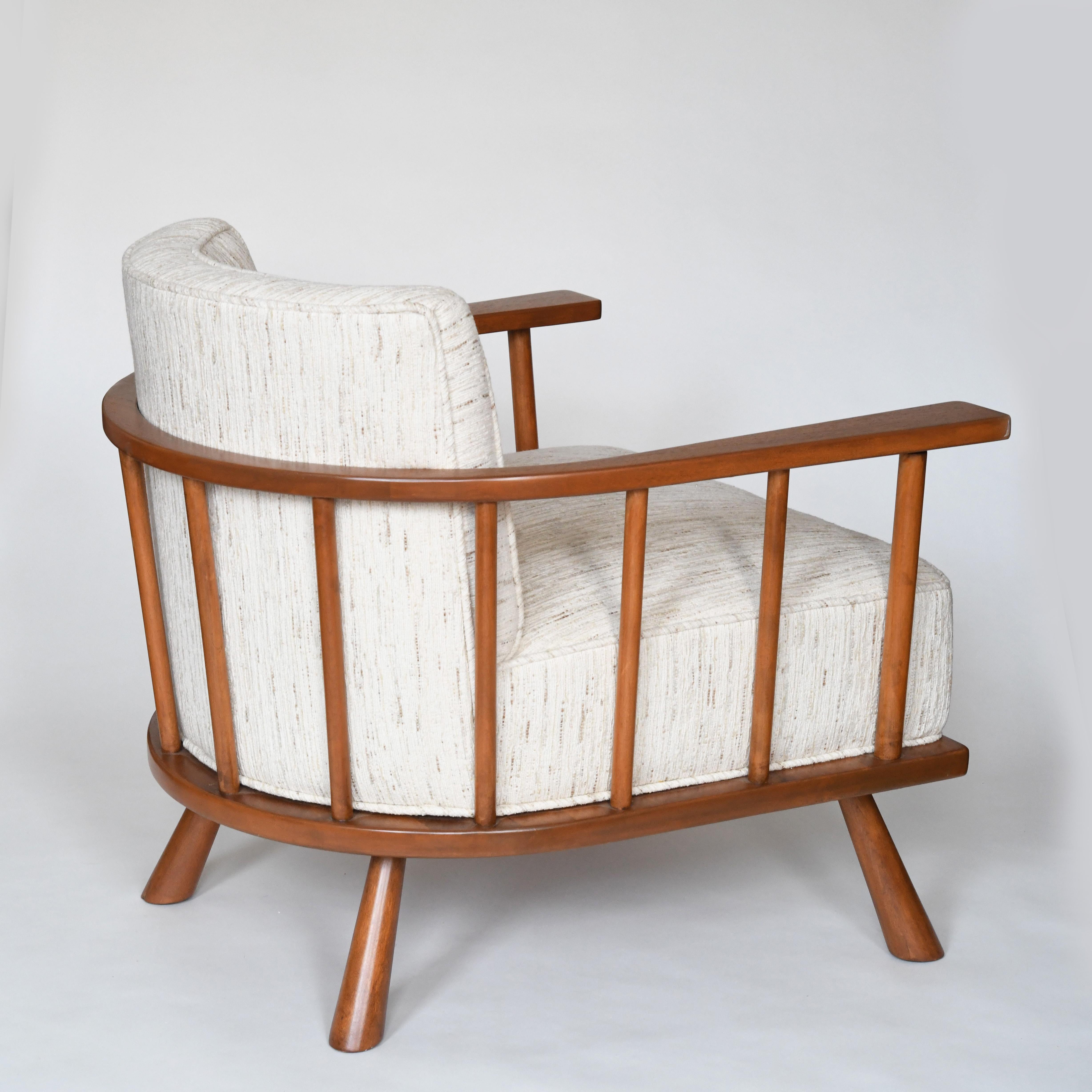 Walnut T.H. Robsjohn-Gibbings Lounge Chair