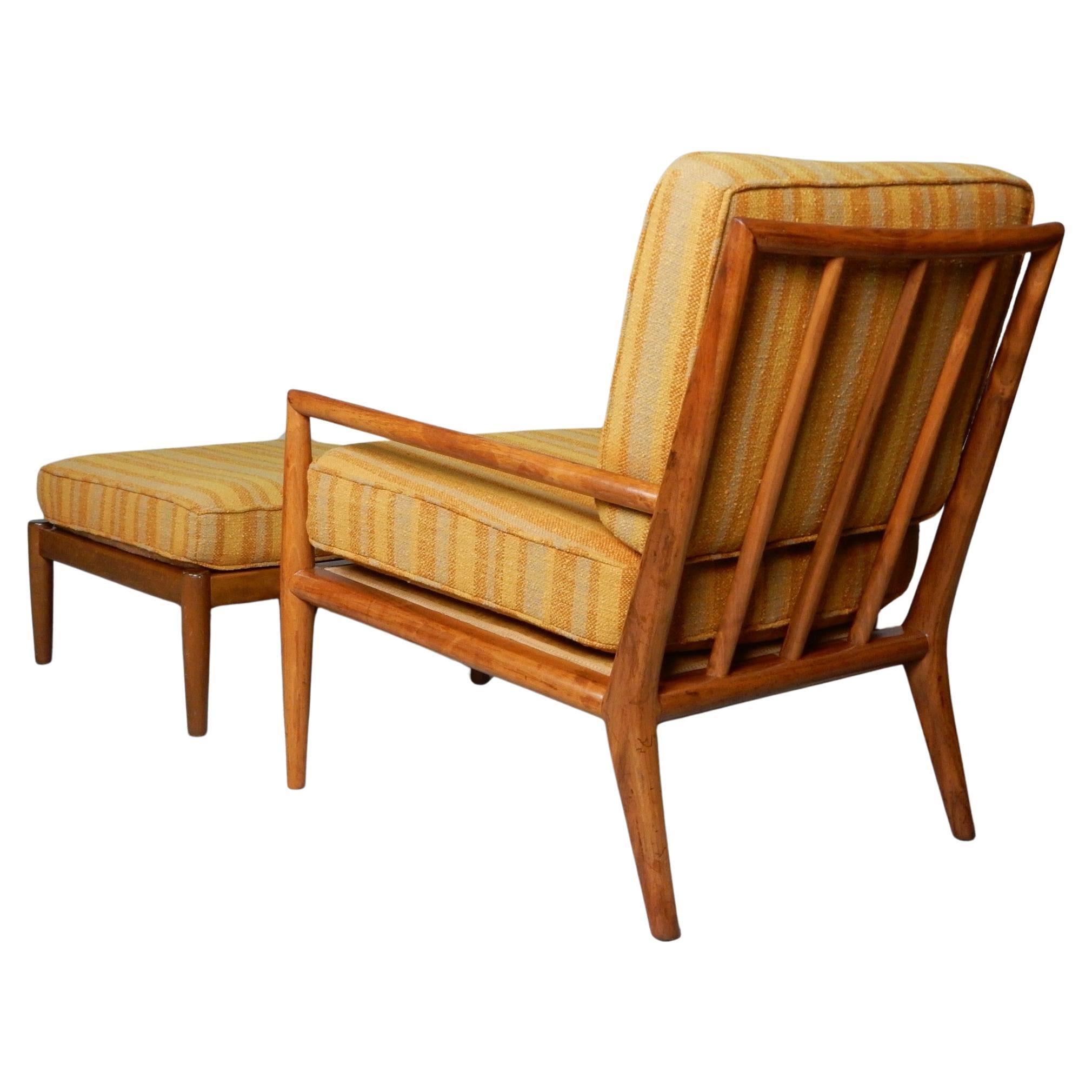 T.H. Robsjohn-Gibbings Lounge Chair & Ottoman by Widdicomb 1950's In Good Condition For Sale In Las Vegas, NV